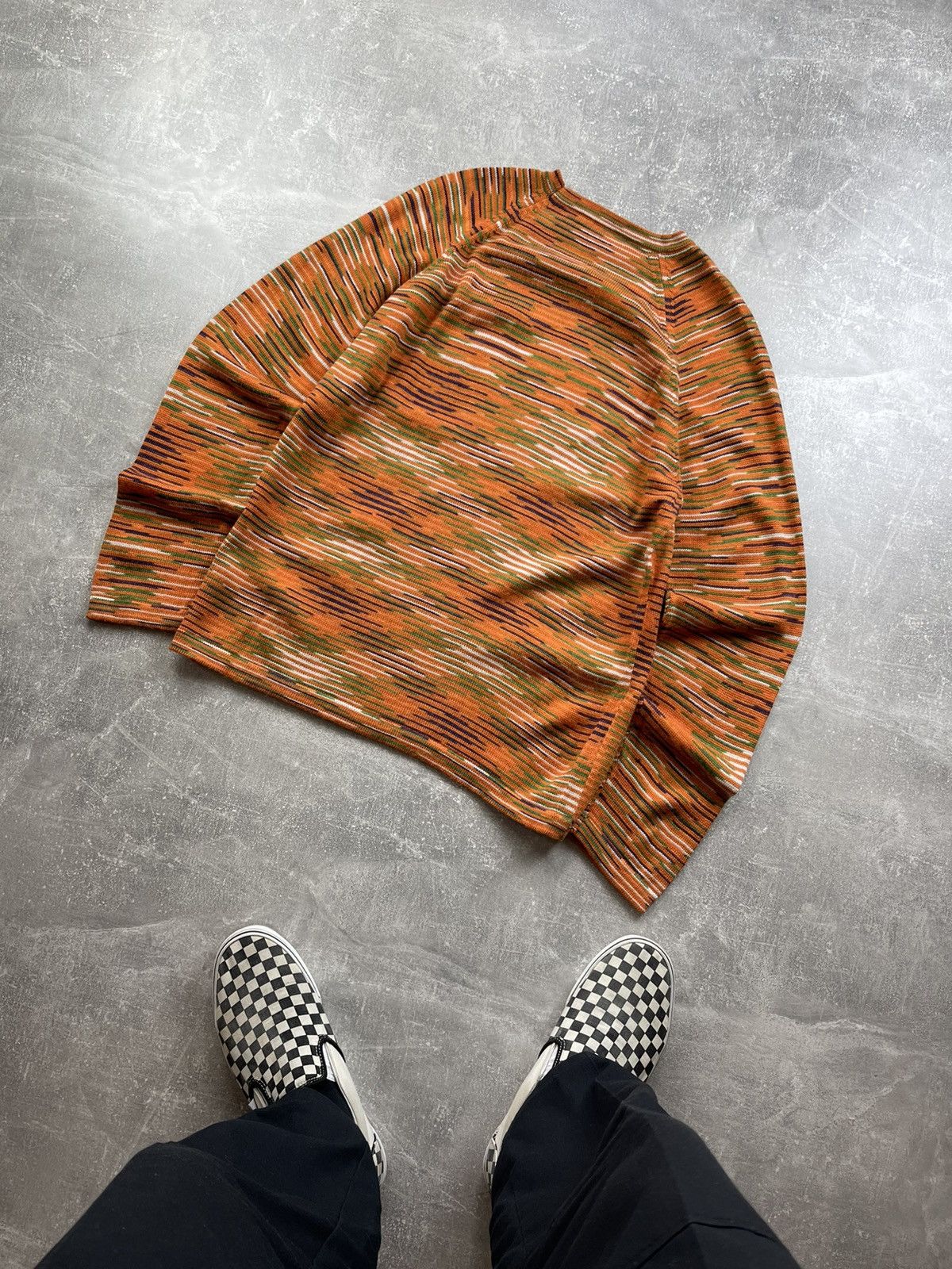 Missoni × Vintage Missoni Sport Vintage Wool Stripped Orange Sweater Size US M / EU 48-50 / 2 - 6 Thumbnail