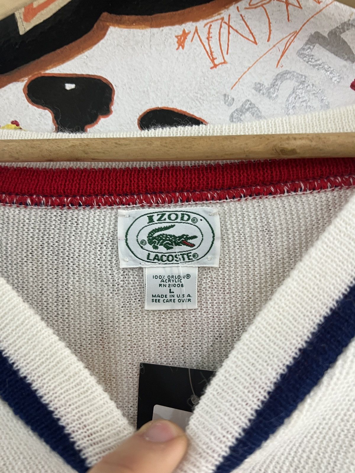 Lacoste Lacoste V Neck Knitwear Size US L / EU 52-54 / 3 - 3 Thumbnail