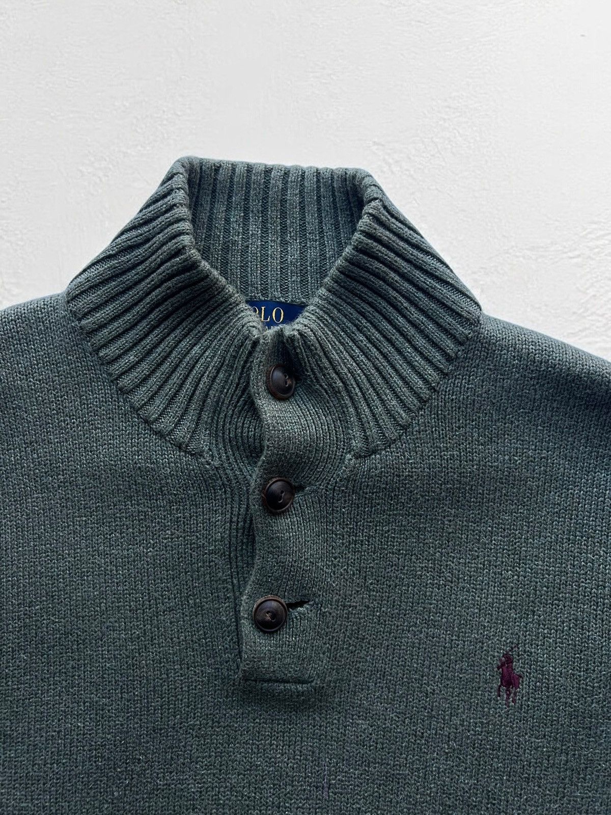 Denim & Supply Ralph Lauren × Polo Ralph Lauren × RRL Ralph Lauren RALPH LAUREN VINTAGE WOOL QUARTER ZIP 1/4 SWEATER HEAVY KNIT Size US L / EU 52-54 / 3 - 3 Thumbnail