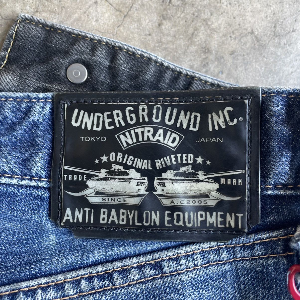 Nitraid 🔥🇯🇵Vintage Nitraid Skateboard Ripped Distress Denim Jeans Size US 36 / EU 52 - 15 Thumbnail