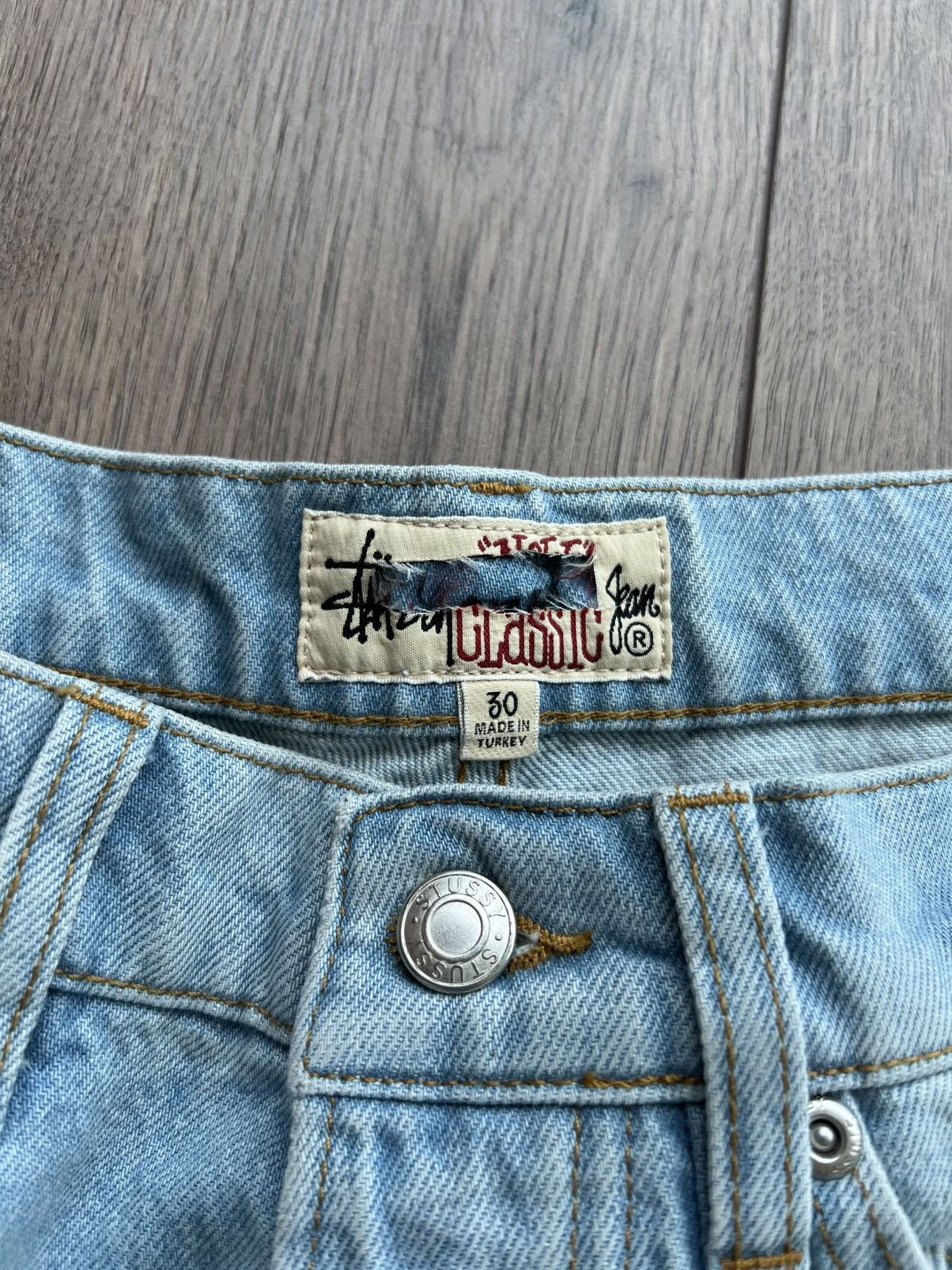 Stussy Stussy New Classic Denim Jean Light Blue 30 Size US 30 / EU 46 - 4 Thumbnail
