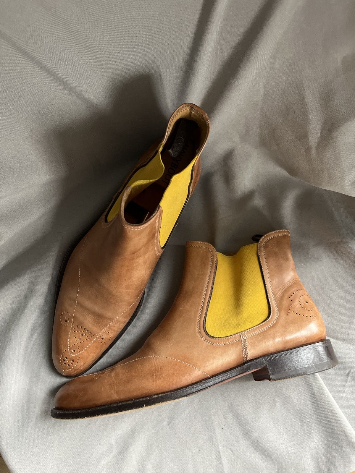 Handmade Benson's Handmade Leather Tan Brown Chelsea Luxury Boots Size US 8 / EU 41 - 1 Preview