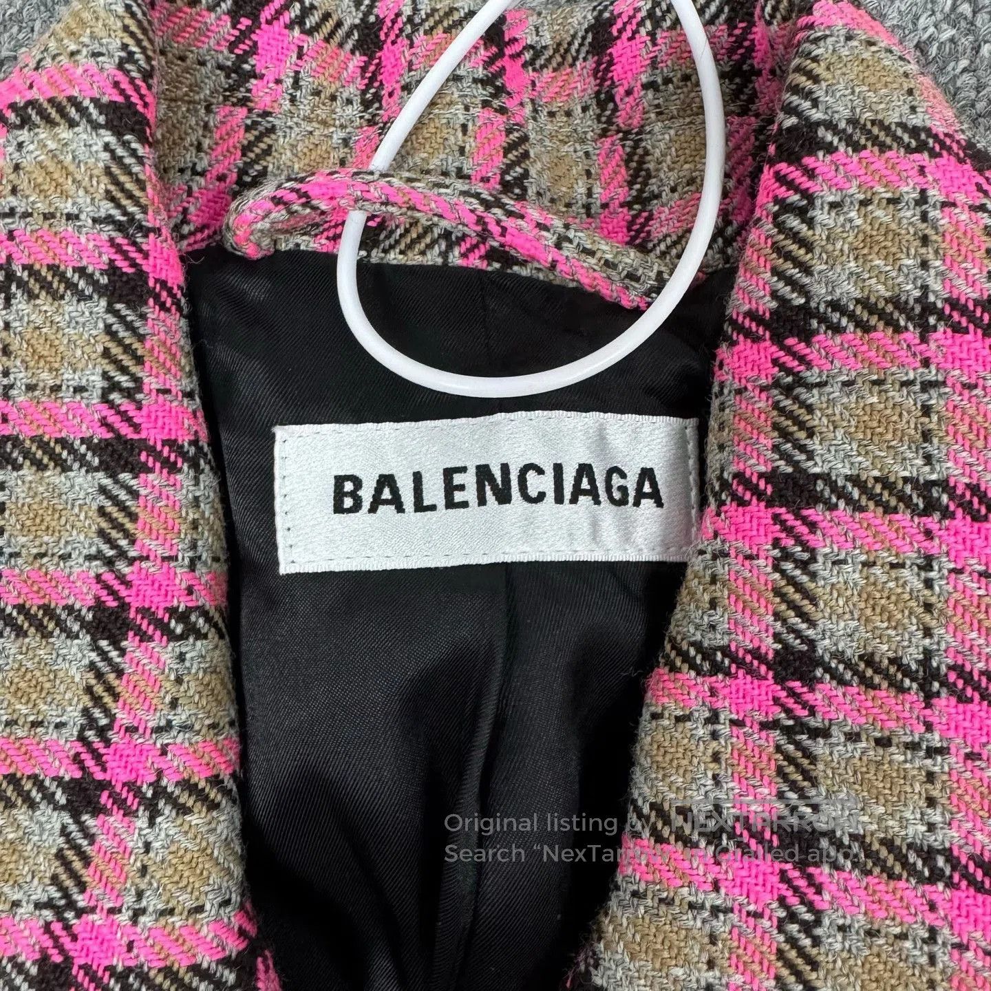 Balenciaga Balenciaga Double-Breasted Plaid Coat. Size S / US 4 / IT 40 - 5 Thumbnail