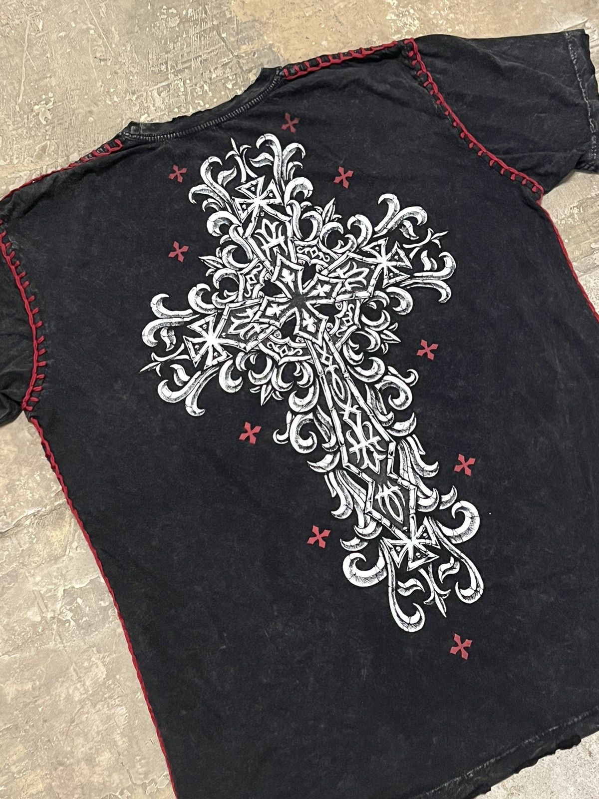 Affliction × Vintage Affliction grunge y2k skater goth emo hype tee shirt Size US XXL / EU 58 / 5 - 6 Thumbnail