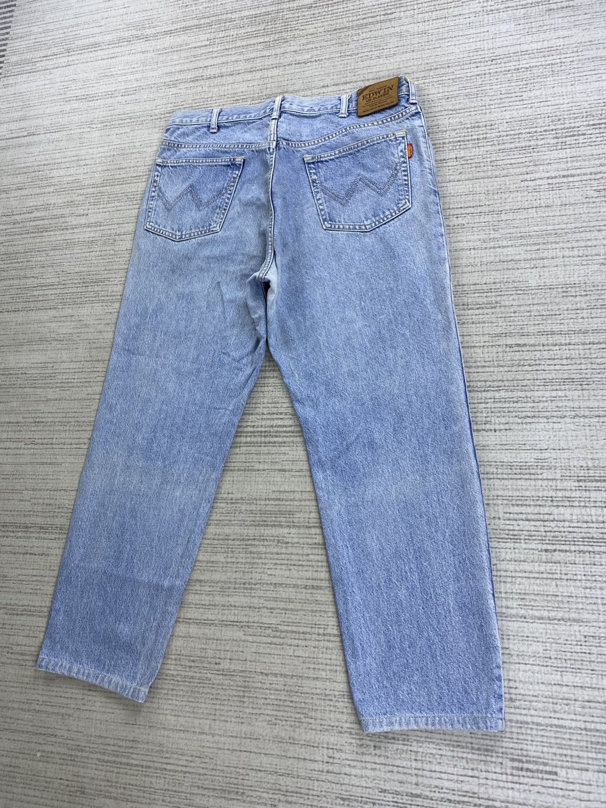 Edwin × Japanese Brand × Vintage Vintage 90s Edwin US Classic Light Blue Denim Pants Size US 35 - 8 Thumbnail
