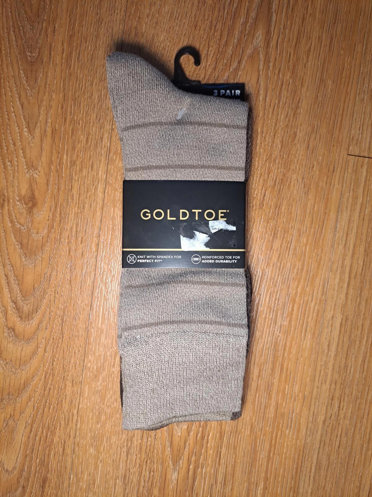 Other NEW Goldtoe 3 Pair Crew Socks 6-12.5 Brown Multicolor Size ONE SIZE - 1 Thumbnail