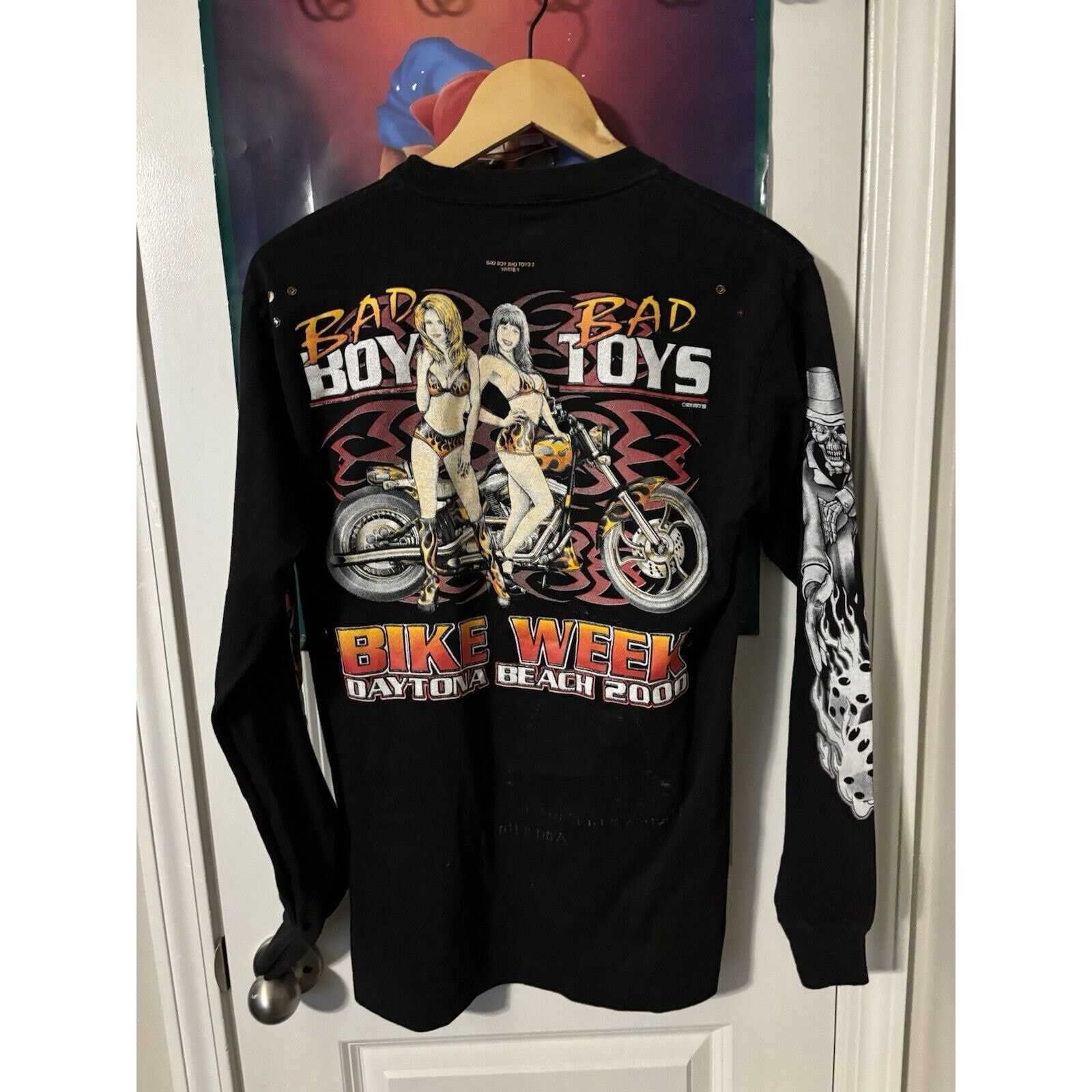 Other Vintage bad boys bikeblack long sleeve shirt test print rare Size US XL / EU 56 / 4 - 4 Thumbnail