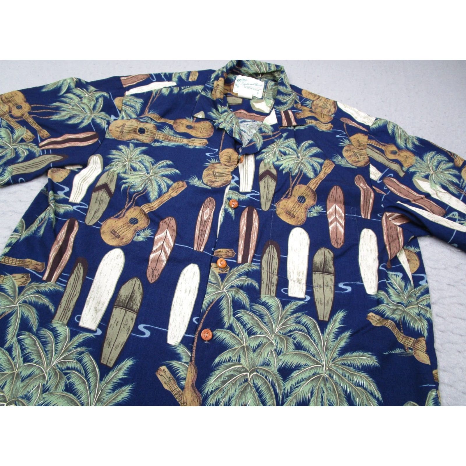 Vintage VINTAGE Diamond Head Sportswear Shirt Mens M Blue Button Up Surf Ukulele Diamond Head Sportswear Shirt Mens M Blue Button Up Surf Ukulele Size US M / EU 48-50 / 2 - 2 Thumbnail
