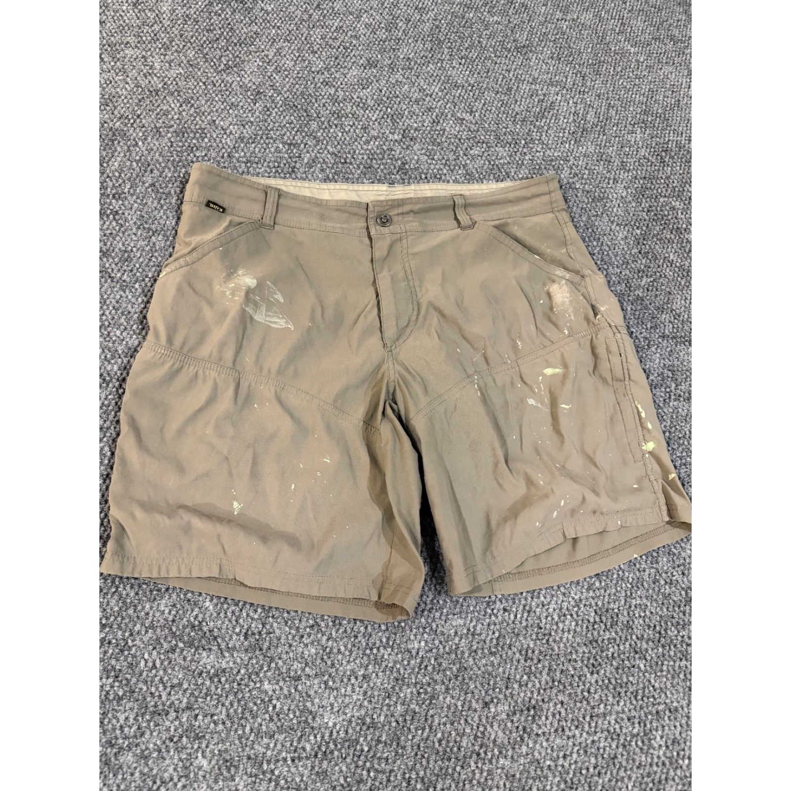 Vintage Kuhl Cargo Shorts Mens 38 Tan Hiking Outdoor Utility Zip Pockets nature Cargo Pocket Pockets UV Quick Dry Moisture Wicking Sun UV Protect Non-stain? Size US 38 / EU 54 - 2 Thumbnail