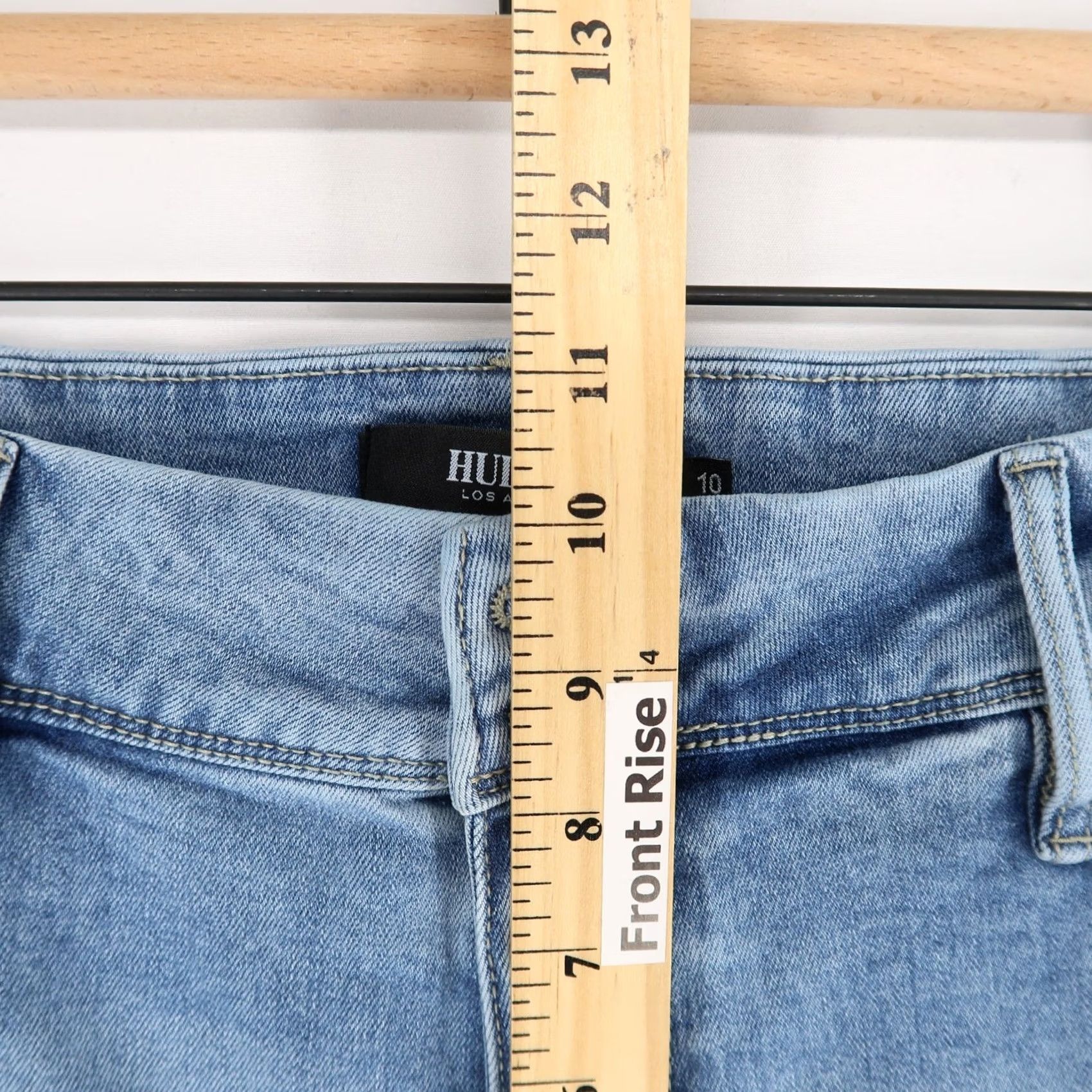 Hudson Hudson Womens Jeans Blue Size 10 Straight Leg Stretch Flap Pocket Double Button Size 32" / US 10 / IT 46 - 6 Thumbnail