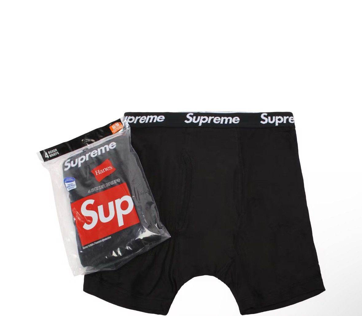 Supreme Supreme x Hanes Boxer Briefs (4 pack) - BLACK - SIZE LARGE Size 34 - 2 Thumbnail