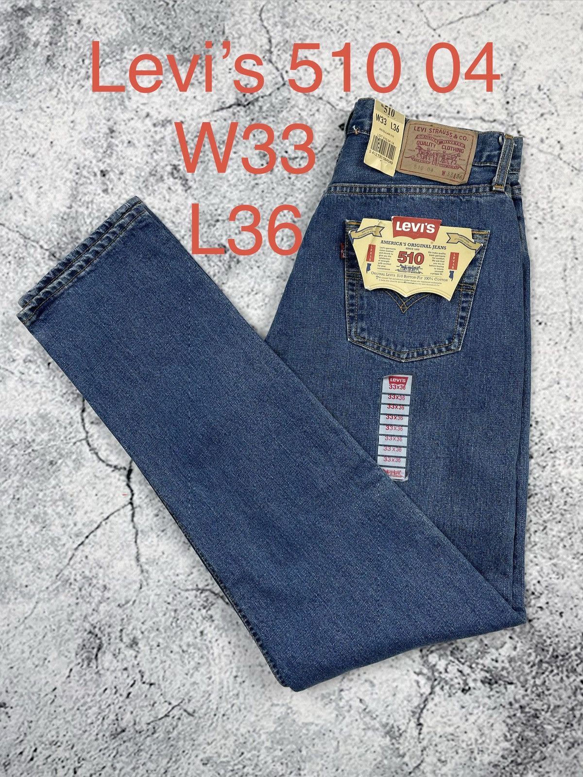 Levi's Vintage Levi’s 90s 510 Jeans W33 L36 High-Quality Blue Size US 33 - 1 Thumbnail