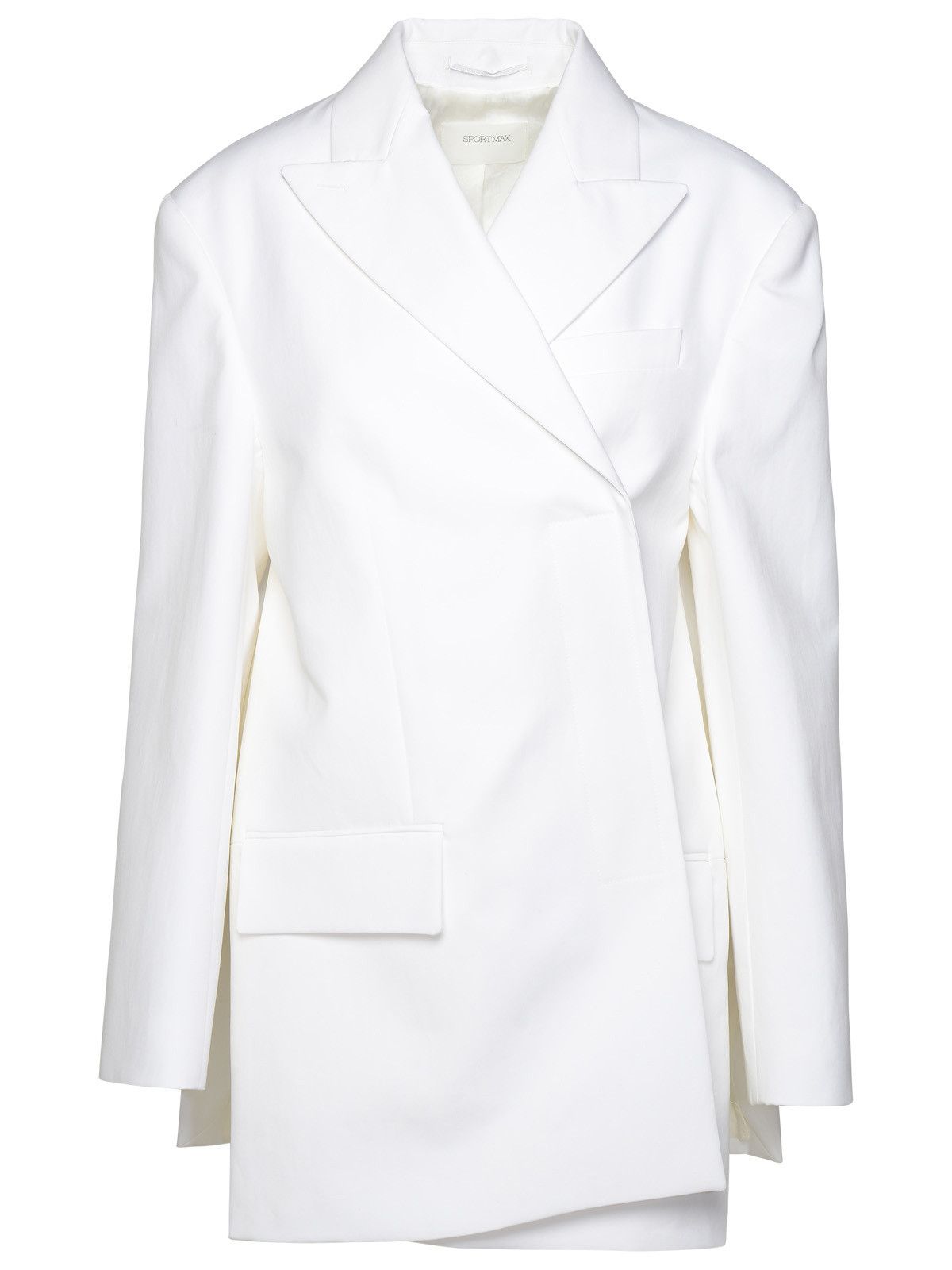 image of Sportmax 'achille1234' White Cotton Blazer, Women's (Size Medium)