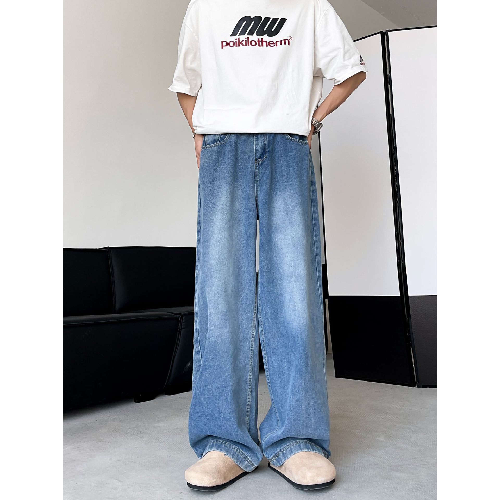 Japanese Brand × Jean Retro loose wide leg tie dye jeans Size US 32 / EU 48 - 5 Thumbnail