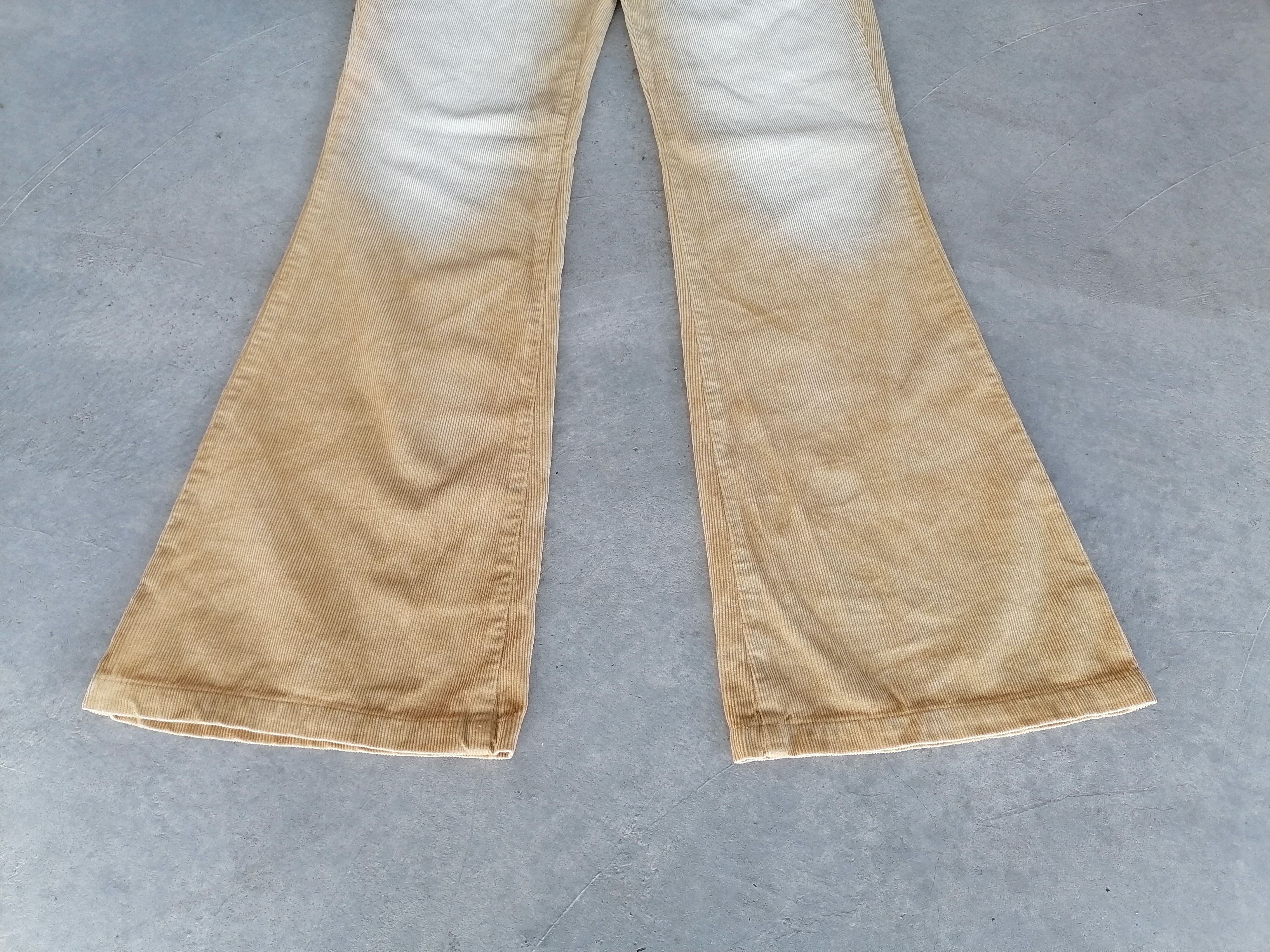 Japanese Brand × Vintage Flare Jeans Japanese Brand Claw Mark Couldroy Yellow Pants Size US 30 / EU 46 - 3 Thumbnail