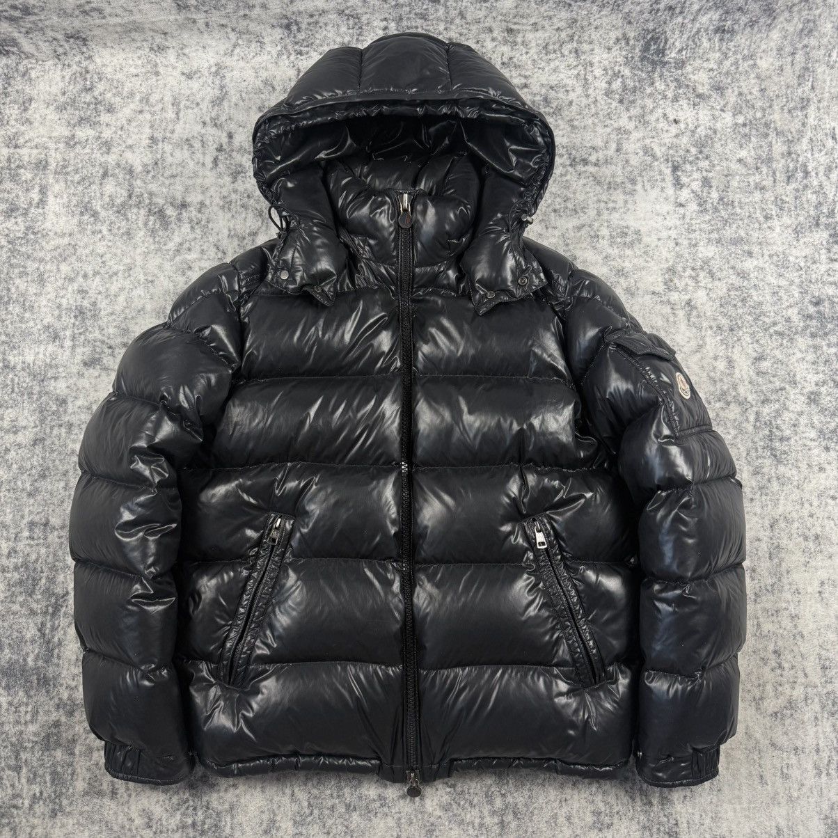 Moncler Moncler Maya Giubbotto Black Lacquer Nylon Down Pufer Jacket Size US L / EU 52-54 / 3 - 1 Thumbnail