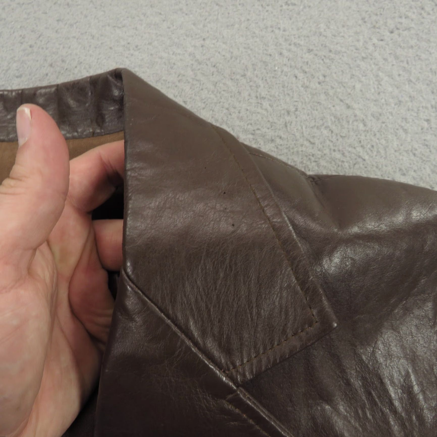 Vintage VINTAGE Pioneer Wear Jacket Mens 44L Brown Leather Western Blazer Vent Coat USA Size 44R - 7 Thumbnail
