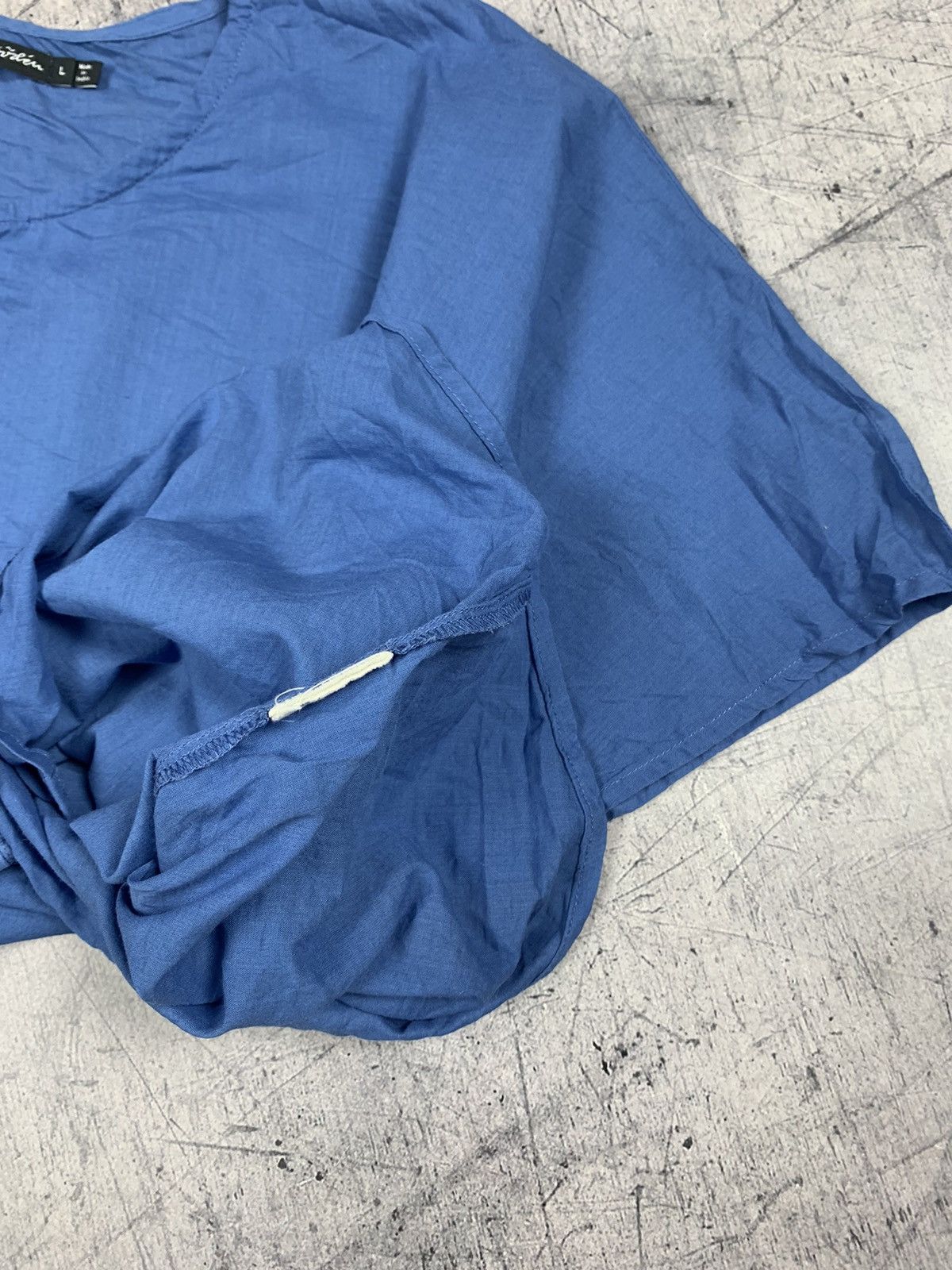 Gudrun Sjoden Gudrun Sjoden Blouse Shirt Short Sleeve Size L Blue Y2K Top Size L / US 10 / IT 46 - 6 Thumbnail