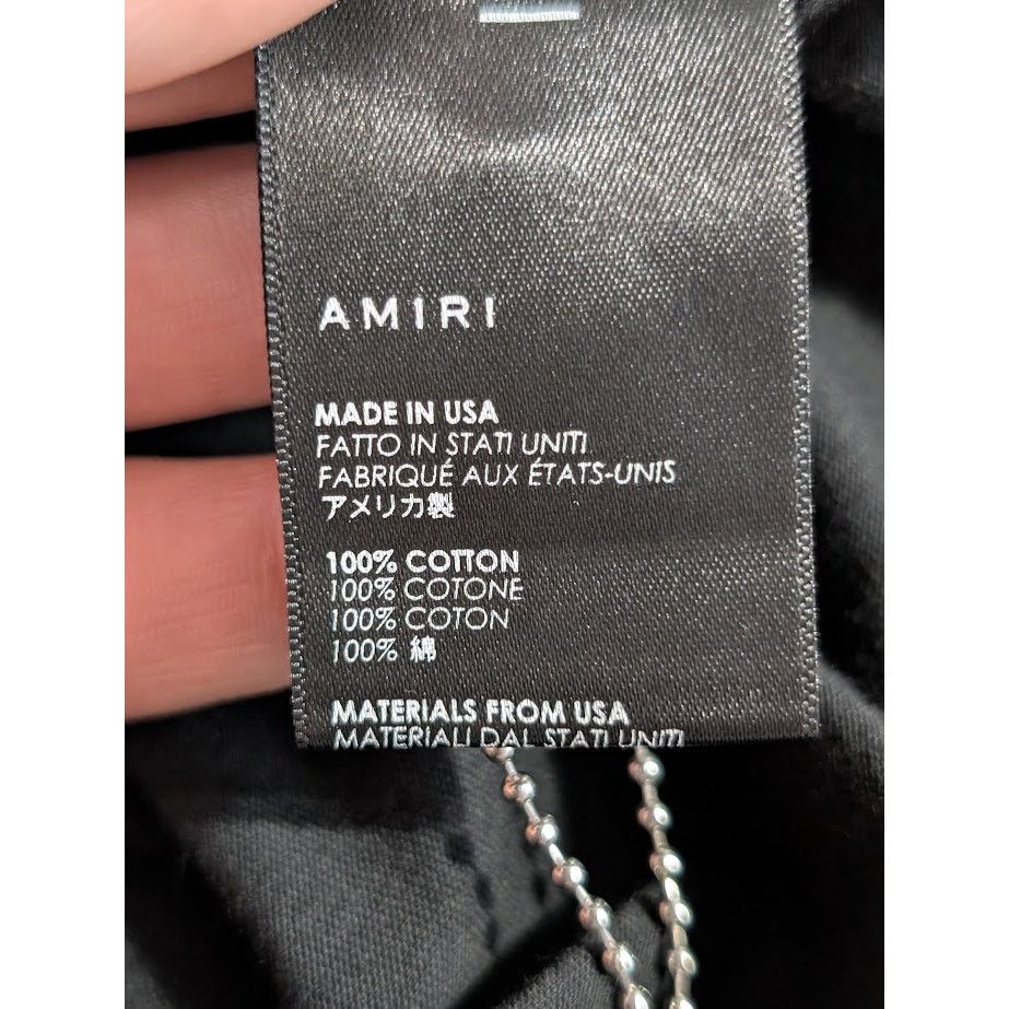 Amiri o1rshd1 Q:3 / Amiri XO Beverly Hills Tee in Black / Rainbow Size US M / EU 48-50 / 2 - 12 Thumbnail