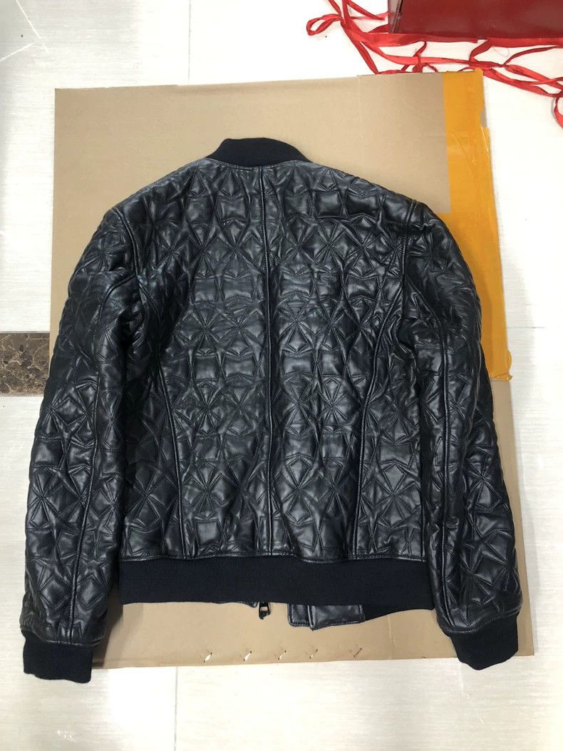 Versace Versace Casual stand-up collar slim leather jacket Size US L / EU 52-54 / 3 - 2 Thumbnail