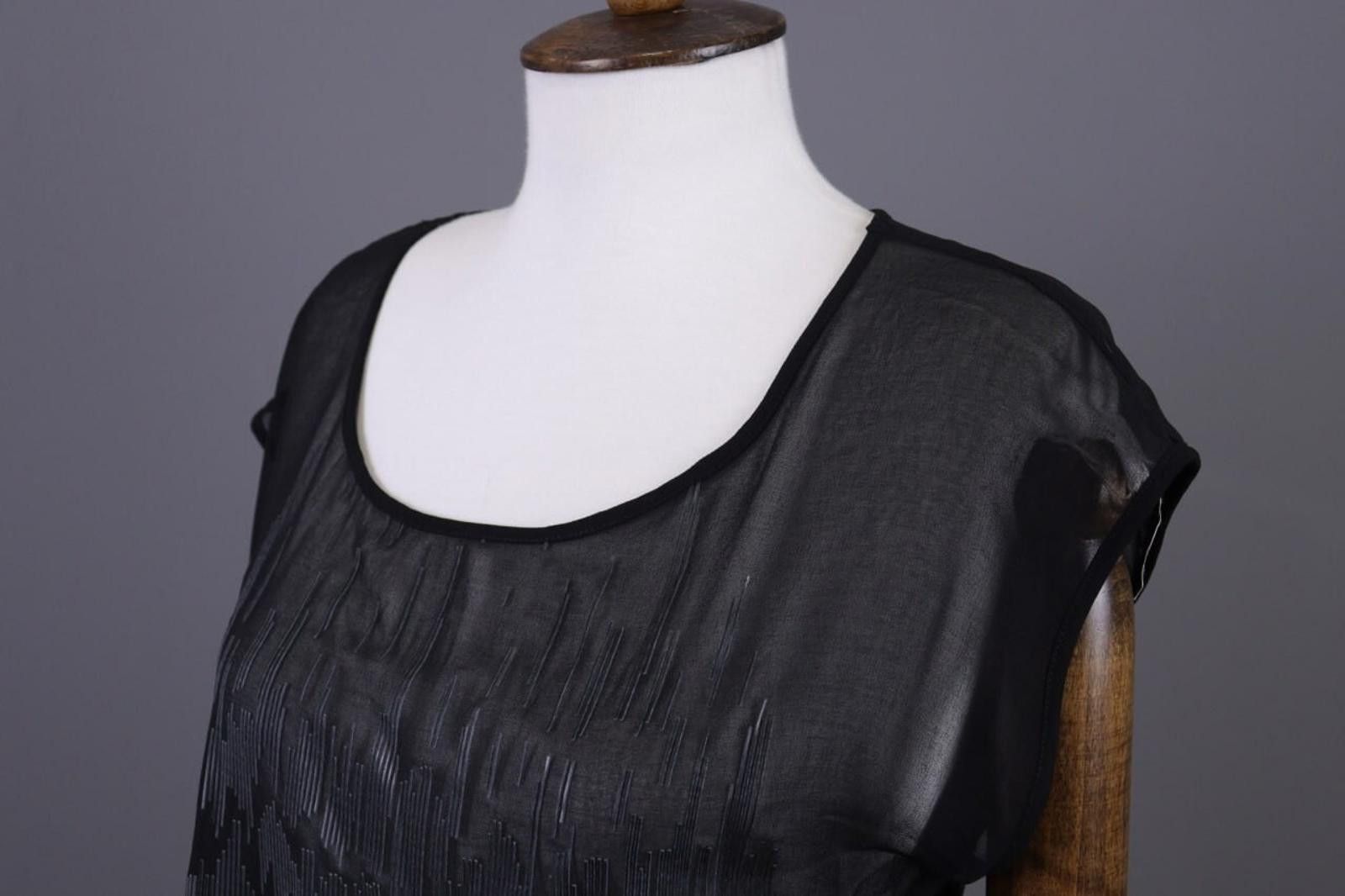 Designer Cop Copine Black Olanko Robe Summer Mesh Top Shirt Size 40 Size M / US 6-8 / IT 42-44 - 7 Thumbnail