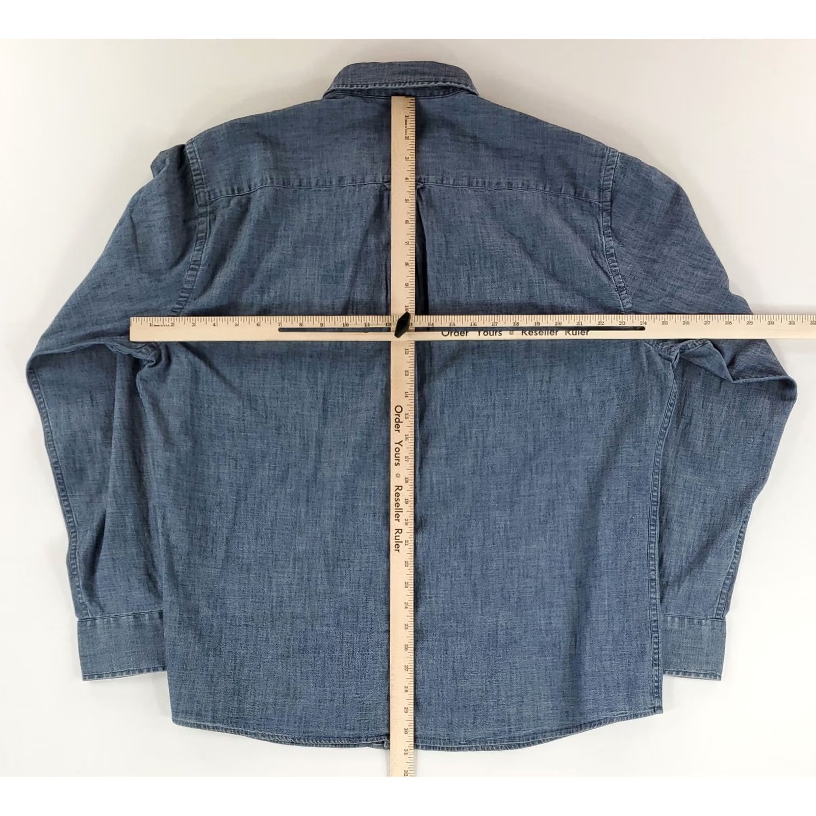 Peter Millar Peter Millar Shirt Tamworth Button-Down Blue Chambray Long Sleeve Mens XL Size US XL / EU 56 / 4 - 6 Thumbnail