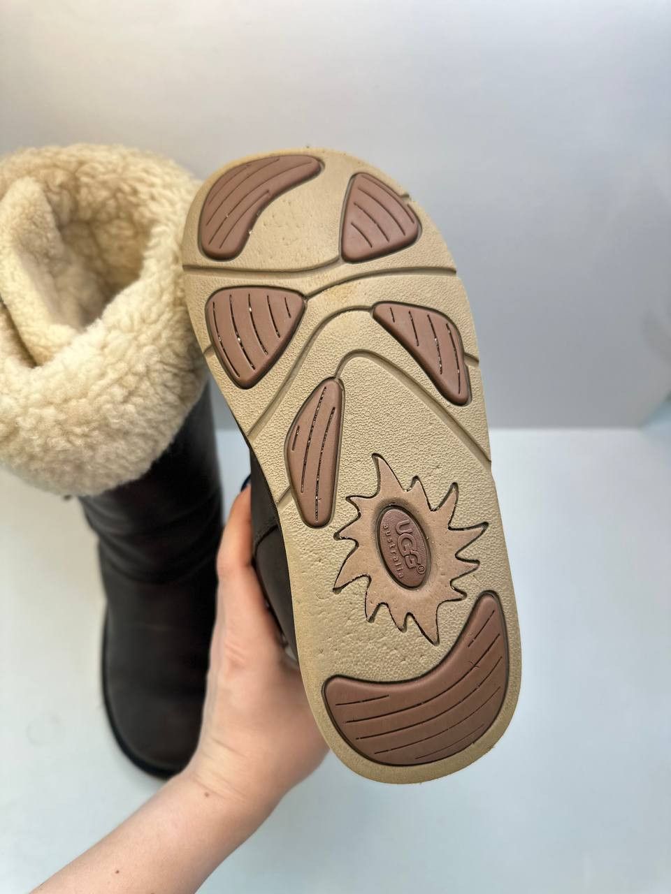 Ugg UGG Australia Upside Brown Leather Tall Winter Boots Size 6 Size US 6 / IT 36 - 6 Thumbnail
