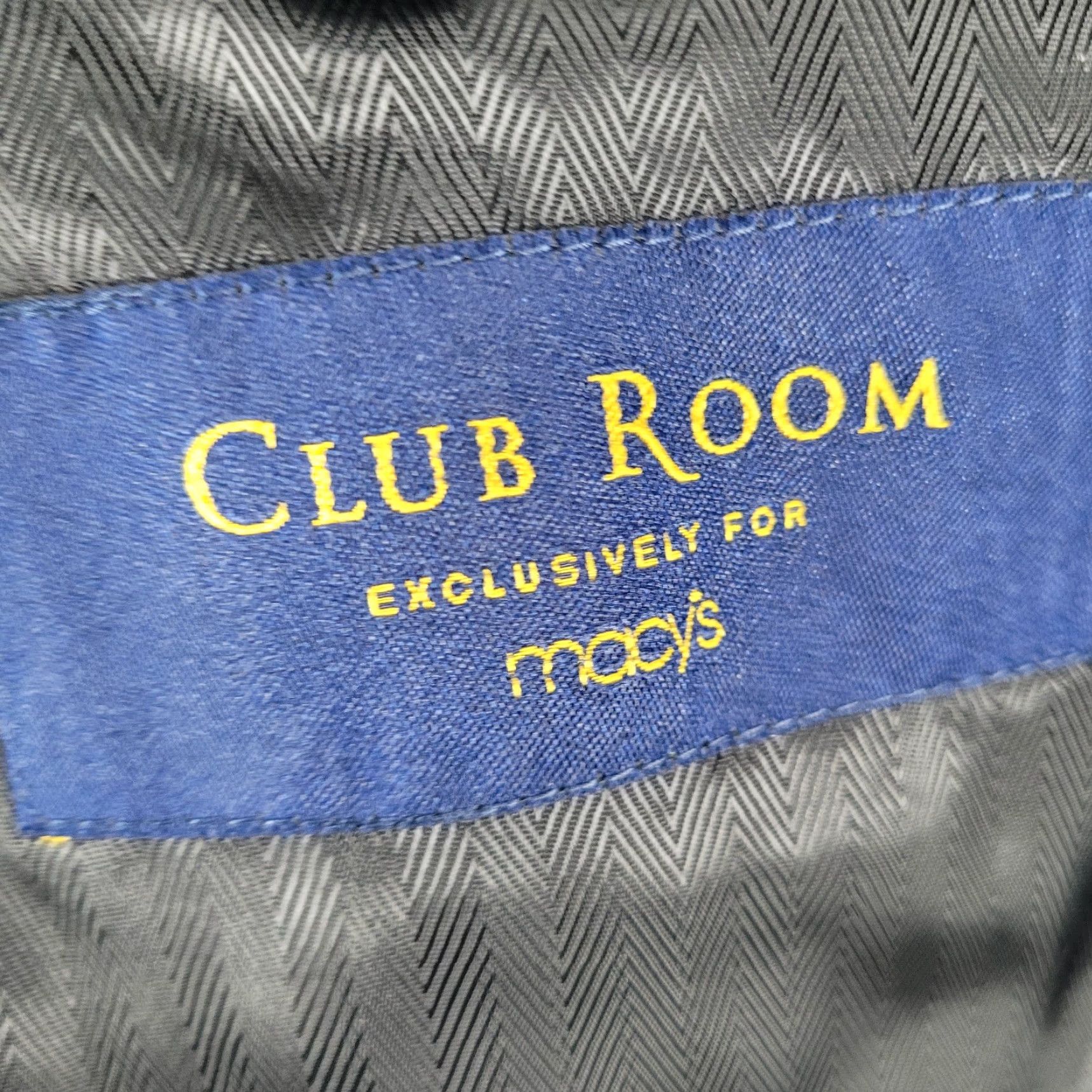 Club Room Club Room Blazer 42S Black Wool Silk Cashmere 2 Button Vented Notch Sport Coat Size 42R - 3 Thumbnail