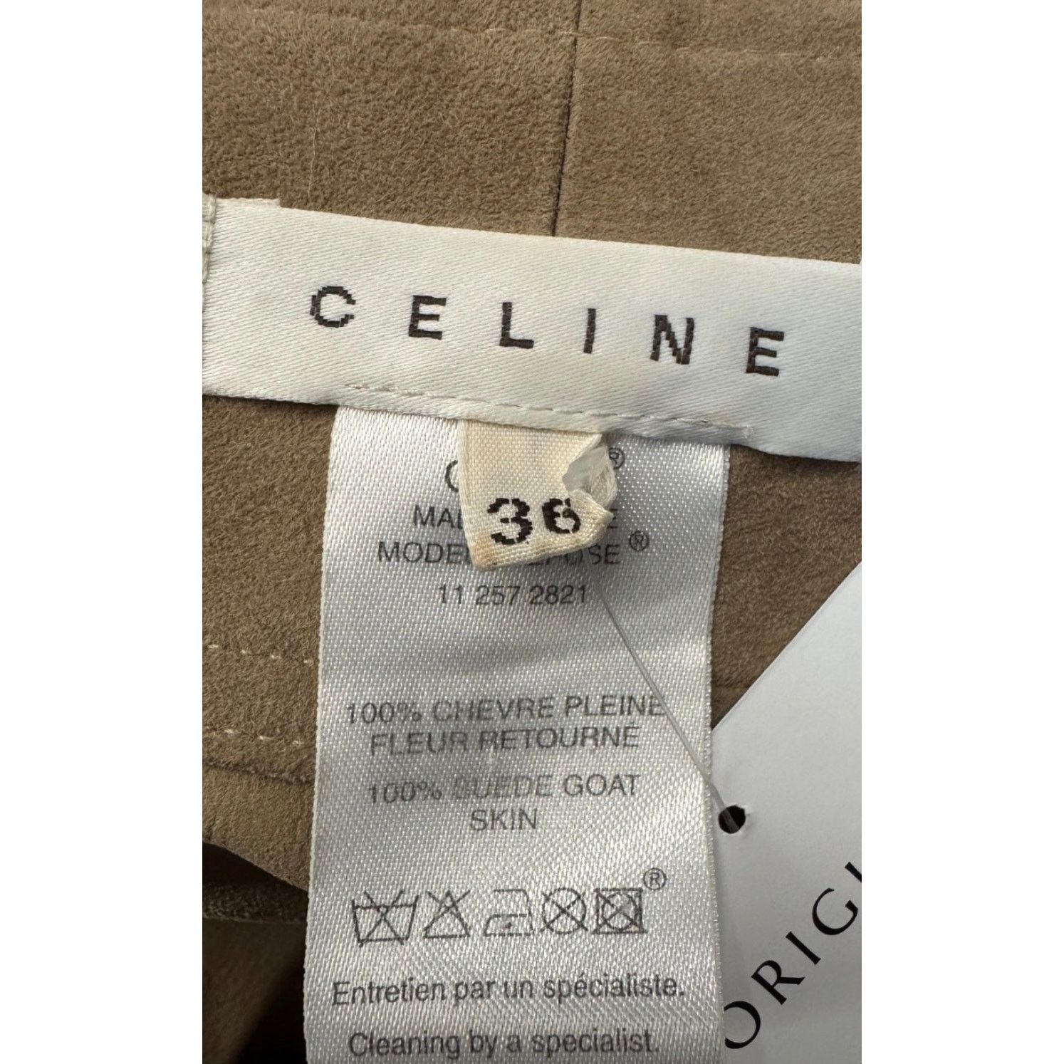 Celine Celine Beige Suede Snap Button Midi Skirt - EU36/S Size 26" / US 2 / IT 38 - 5 Thumbnail