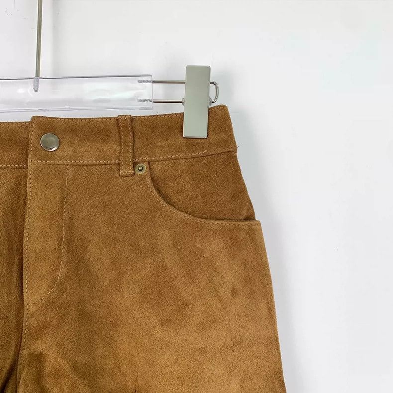 Saint Laurent Paris Saint Laurent Paris Cow leather casual shorts with brown t Size 35" - 3 Thumbnail