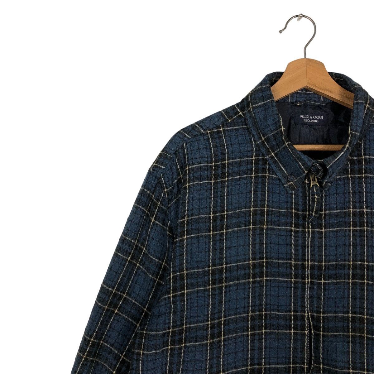 Japanese Brand 🔥90’s Vintage Flannel Jacket Media Oggi Tartan Design Size US L / EU 52-54 / 3 - 7 Thumbnail