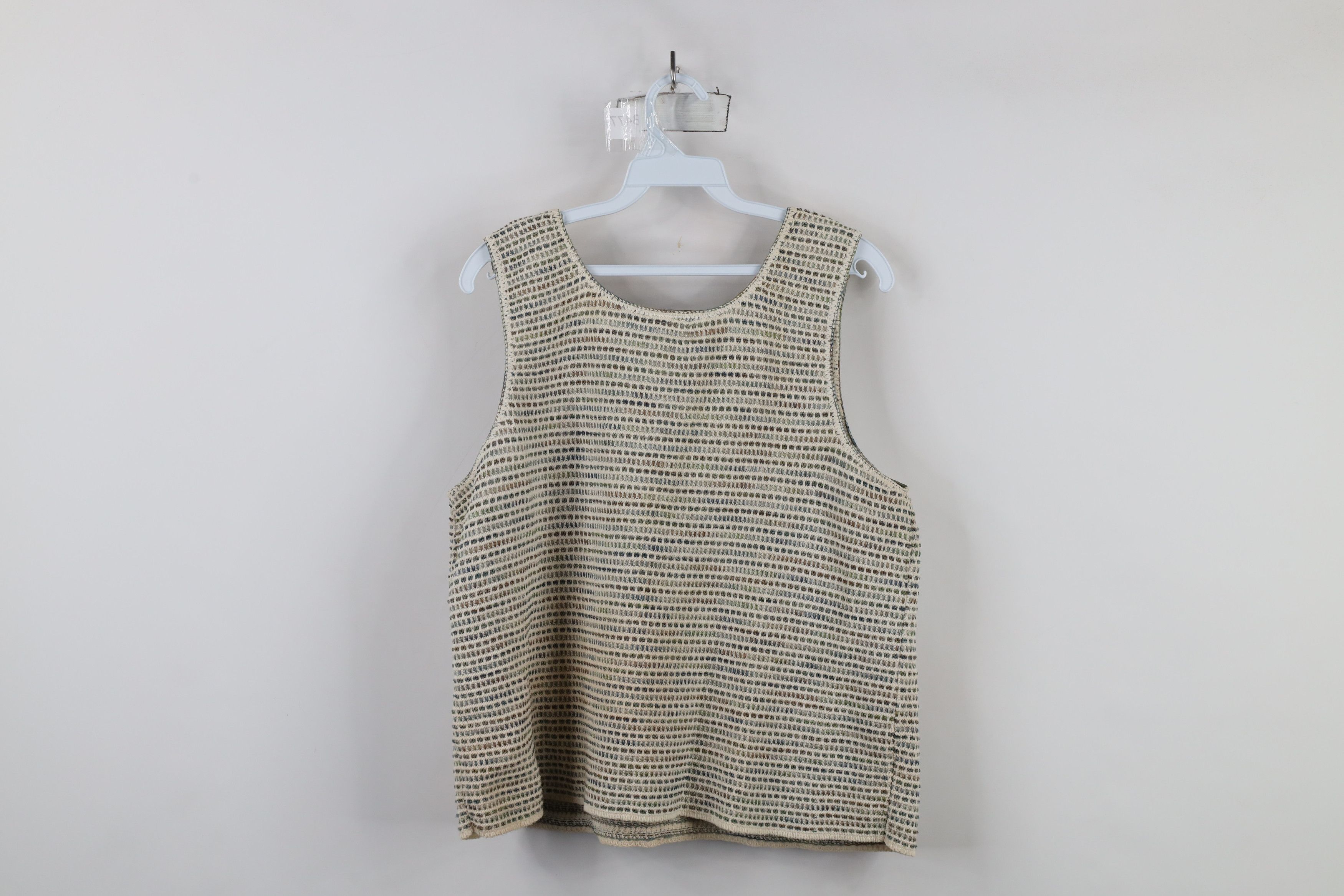 Vintage Vintage 90s Streetwear Tone Striped Knit Tank Top Vest USA Size L / US 10 / IT 46 - 11 Thumbnail