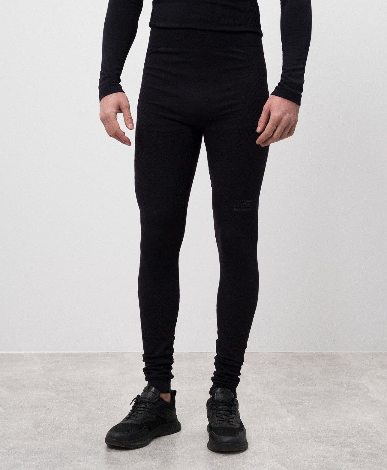Maison Margiela × Salomon Last Size MM6 Maison Margiela x Salomon Black Logo Leggings Size US 32 / EU 48 - 1 Thumbnail