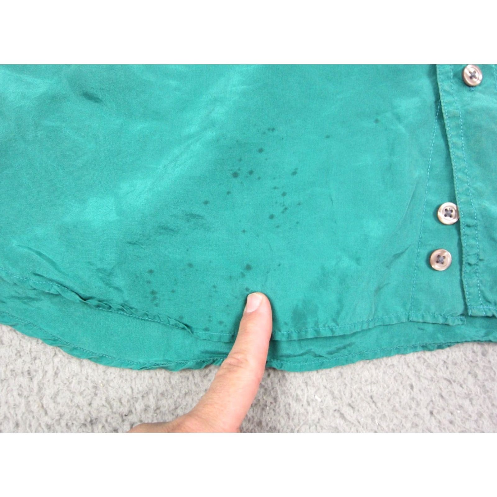 Vintage VINTAGE Sportswear Systems Shirt Mens XL Green 100% Silk Button Up 90s Size US XL / EU 56 / 4 - 6 Thumbnail
