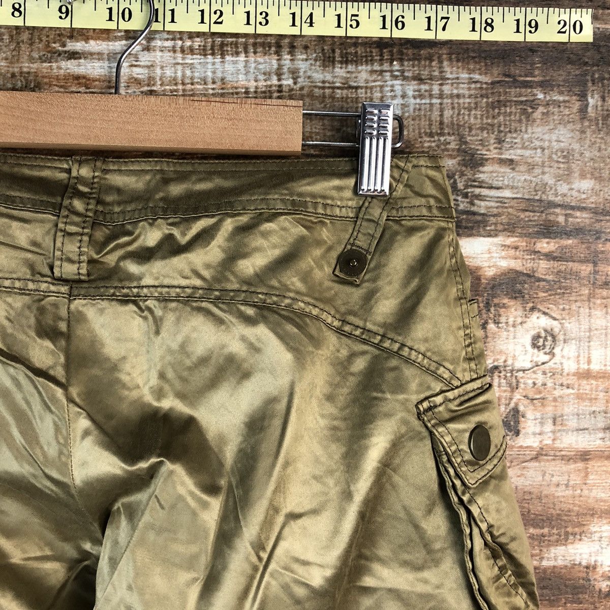 Japanese Brand Pride Brown Cargo utility Multipocket Pants #A2532 Size 27" / US 4 / IT 40 - 19 Thumbnail