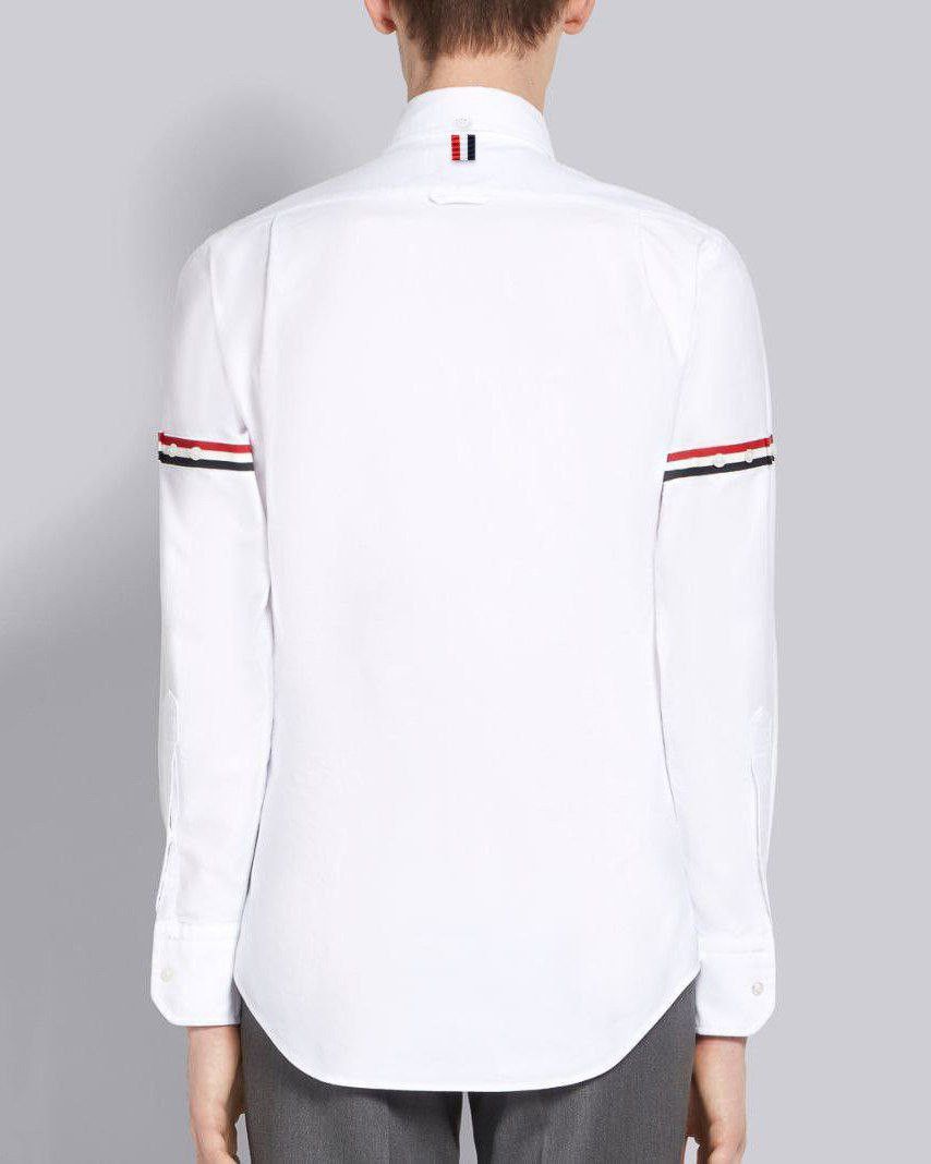 Thom Browne THOM BROWNE / Oxford Striped Grosgrain Armband Classic Shirt Size US M / EU 48-50 / 2 - 4 Thumbnail