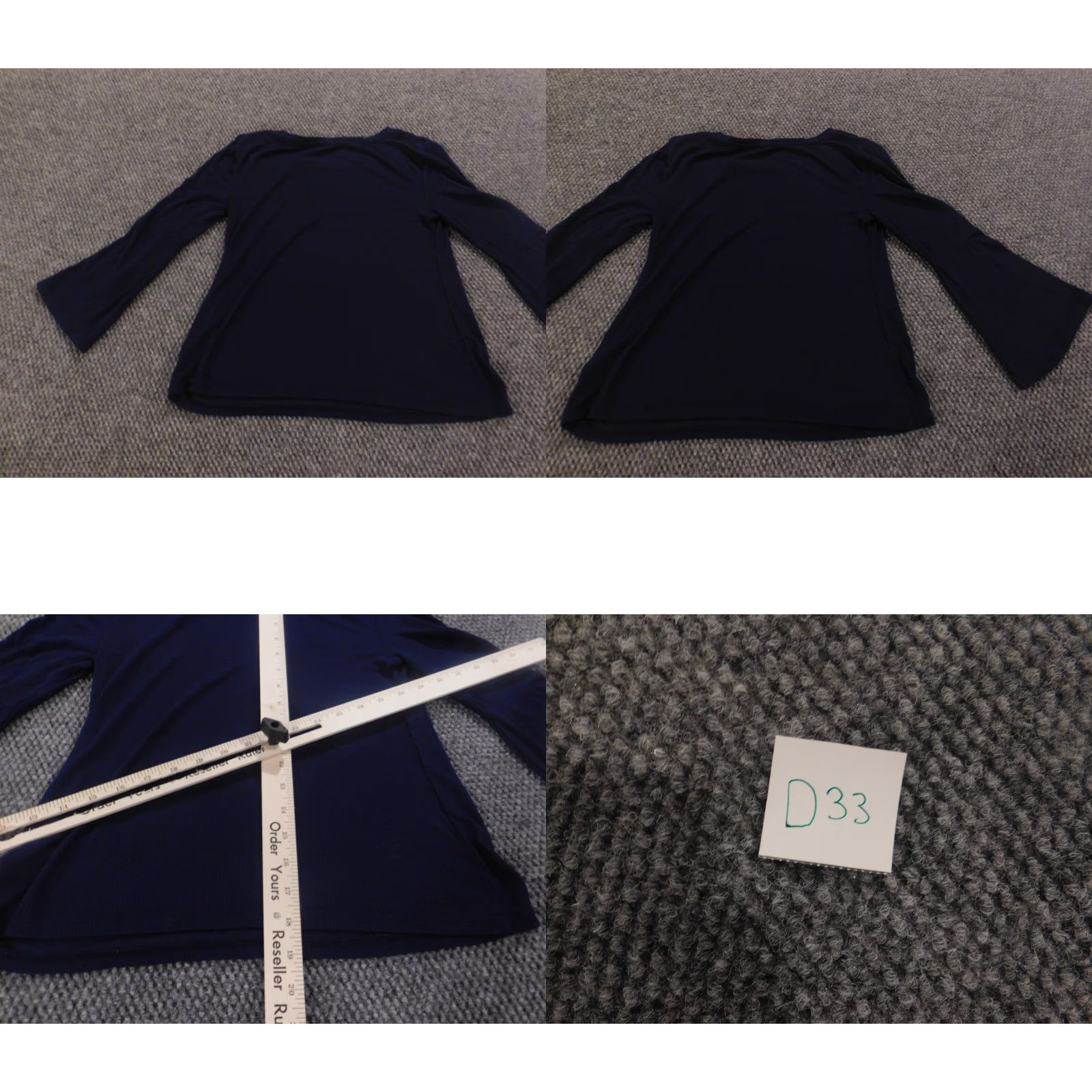 Old Navy Old Navy Womens Blouse PXS Petite Blue Round Neck Pullover Stretch Cotton Casual Regular Button Long Sleeve Vintage: No Size XS / US 0-2 / IT 36-38 - 8 Thumbnail