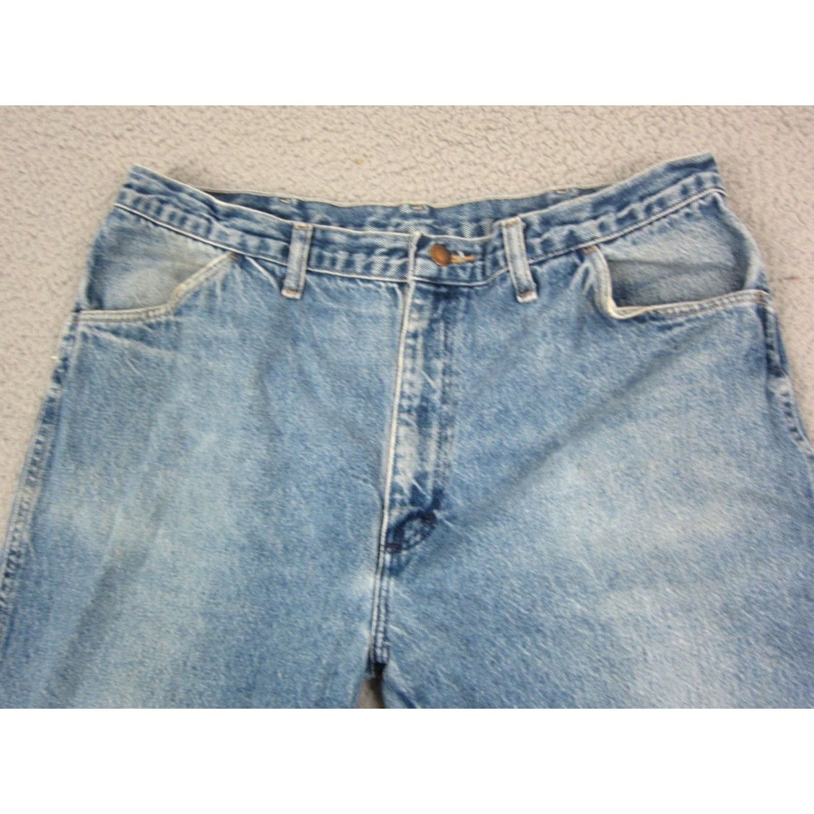 Denime VINTAGE Rustler Jeans Mens 38x30 Blue Denim Straight 5-Pocket Cotton Pants 80s 90s W Size US 38 / EU 54 - 6 Thumbnail