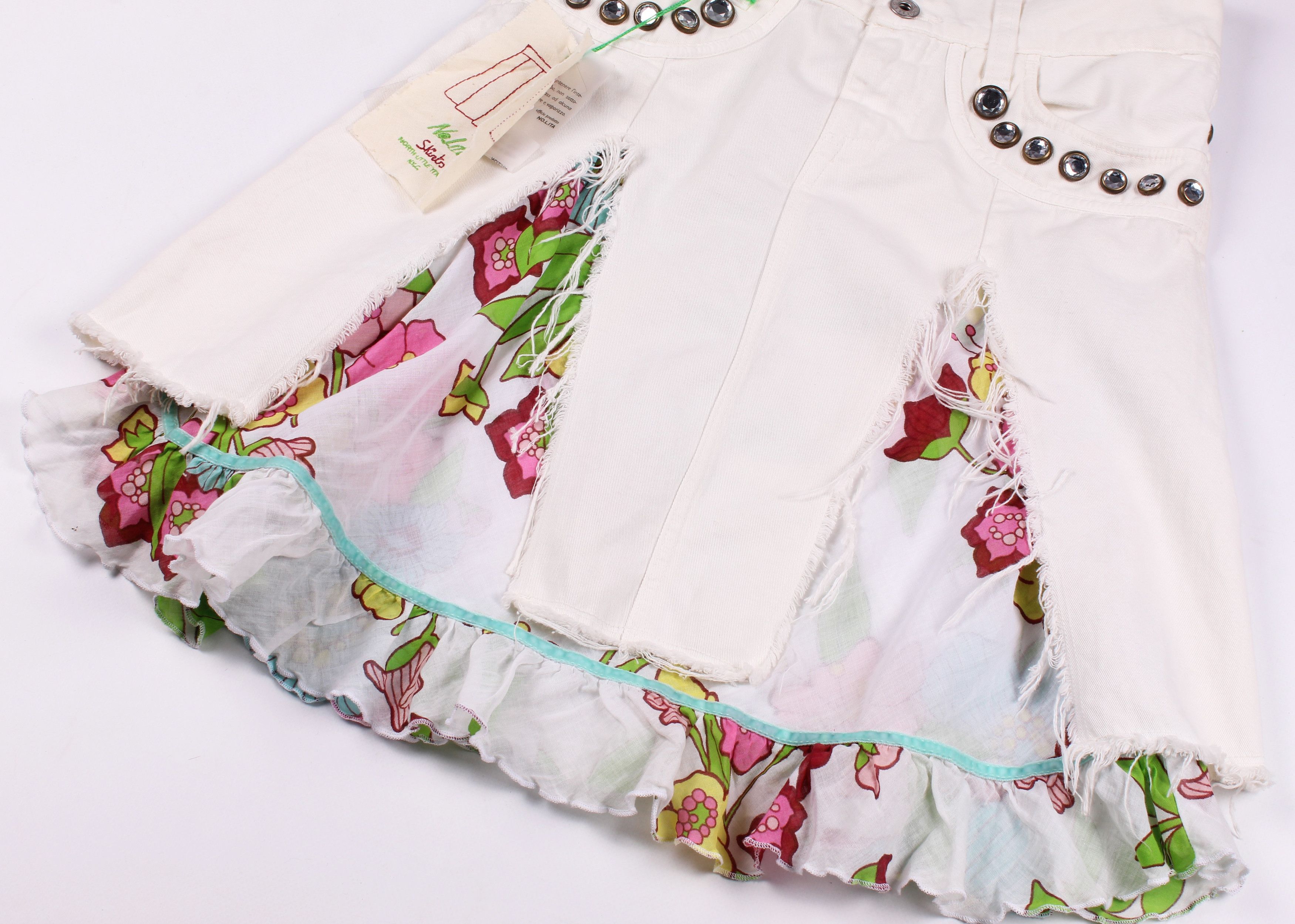 Vintage Nolita North Little Italy Y2K Double Flared Boho Skirt Size 26" / US 2 / IT 38 - 3 Thumbnail