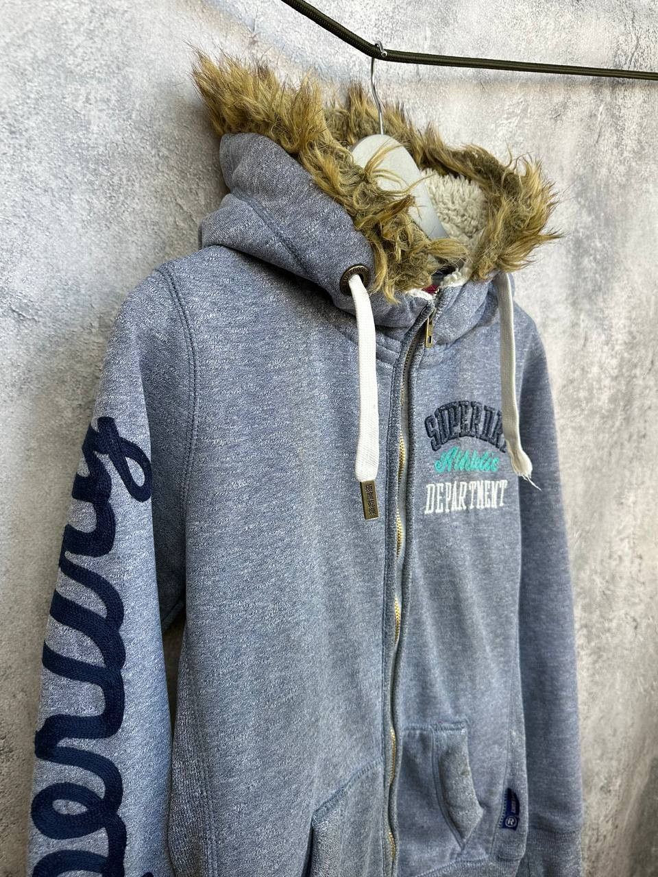 Superdry Superdry Y2K Zip Hoodie Fleece Lined Faux Fur Hood Full Zip Size M / US 6-8 / IT 42-44 - 3 Thumbnail