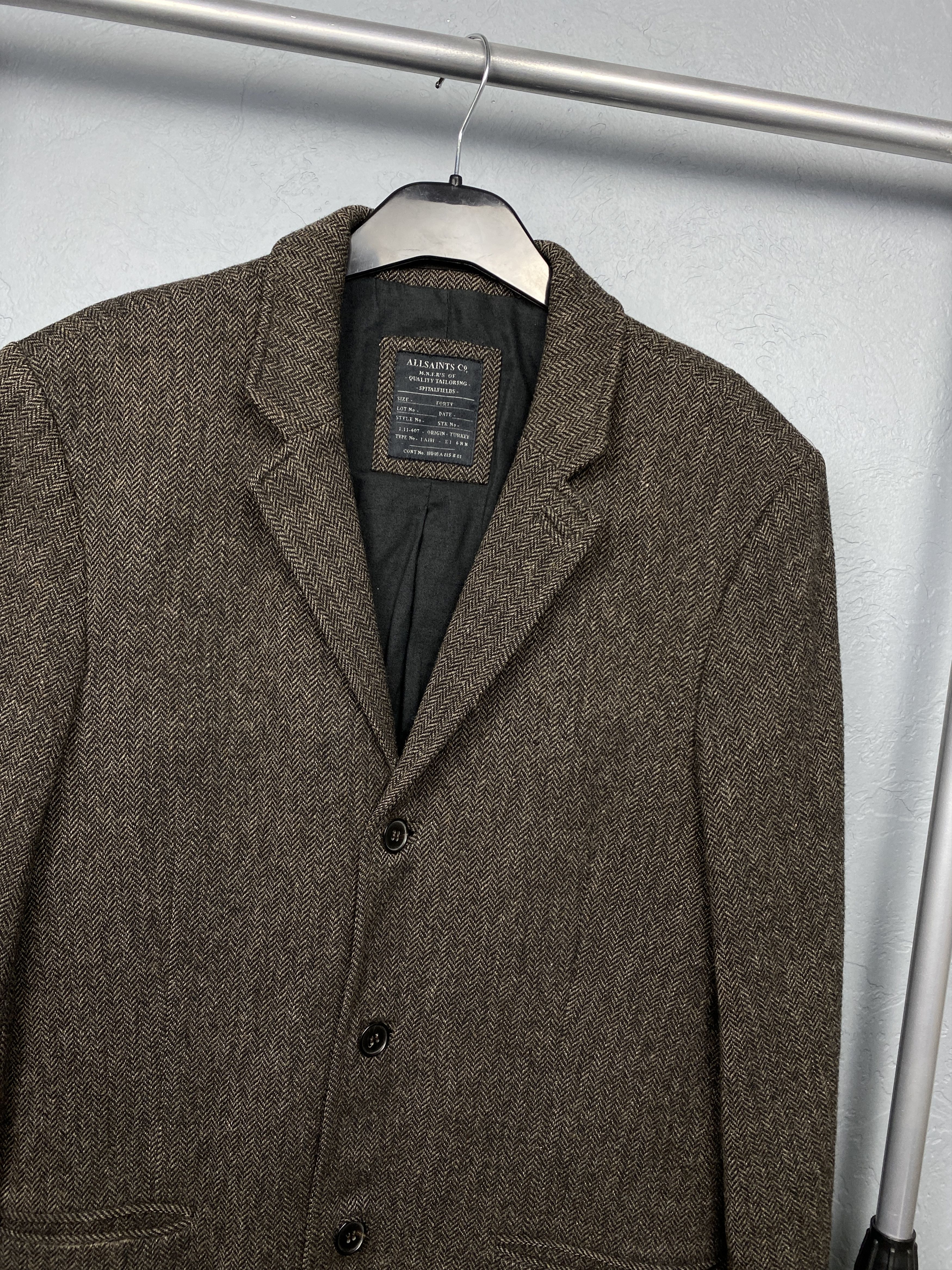 Allsaints Allsaints Vintage Pitch Wool Coat Jacket Size US M / EU 48-50 / 2 - 2 Thumbnail