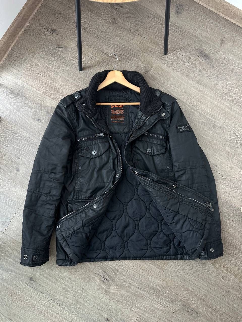 Japanese Brand × Schott × Vintage Vintage Japanese Schott Black Faded Pocket Jacket Size US M / EU 48-50 / 2 - 10 Thumbnail