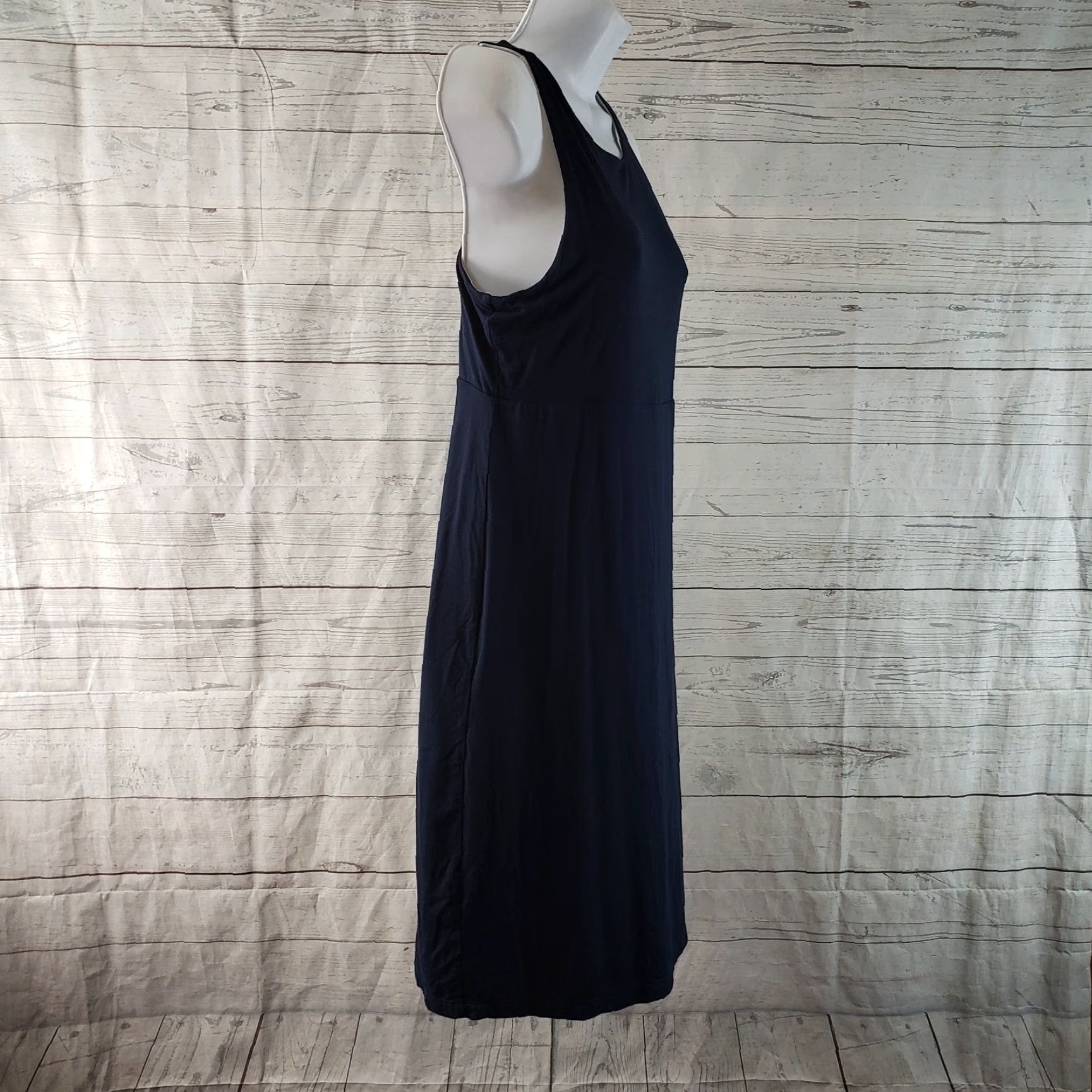 Athleta Womens Dress Reversible Santorini Sz Small Blue Gray Sleeveless Modal