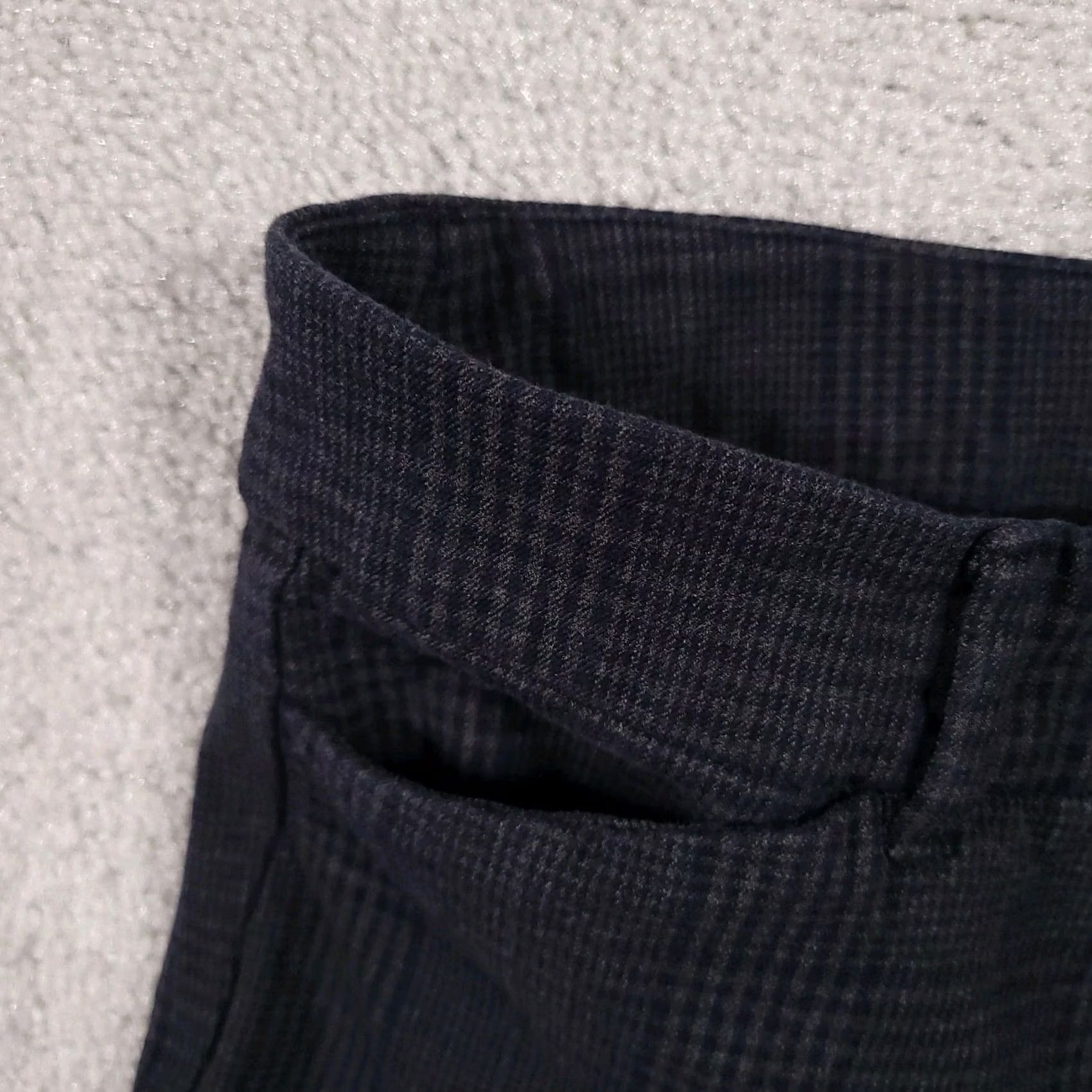 Old Navy VINTAGE Old Navy Pixie High-Rise Pants Secret-Slim Pockets Women's 8 Blue Plaid Knit Size 28" / US 6 / IT 42 - 4 Thumbnail