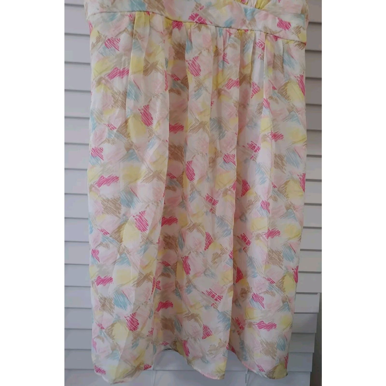 Bcbgmaxazria BCBG Maxazria Dress Womens S Floral Mini Sheer Lined Spaghetti Straps Side Zip Size S / US 4 / IT 40 - 3 Thumbnail