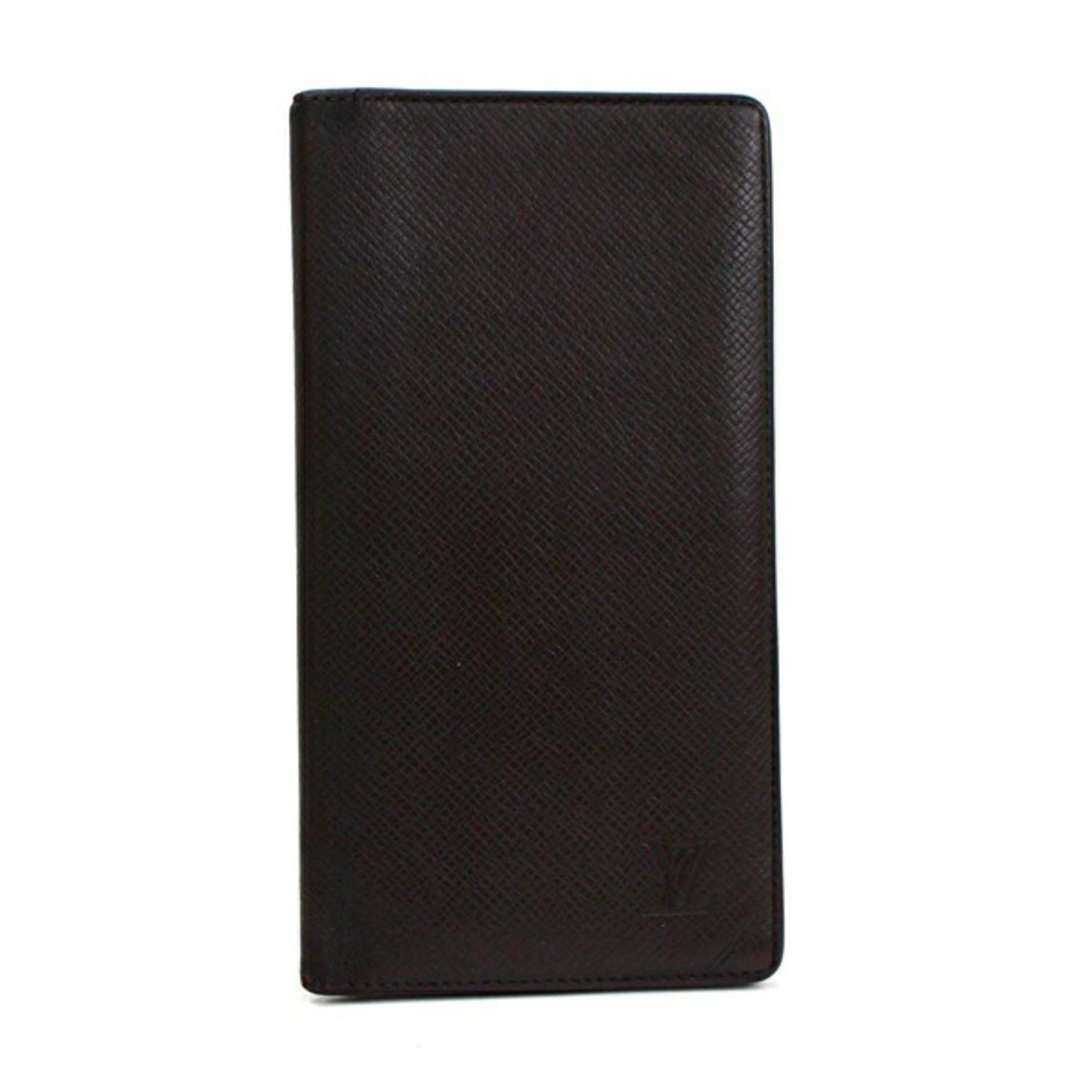 image of Louis Vuitton Taiga Portovaleur Cult Credit Bifold Long Billfold Acajou [Red Purple] M30396 Men's L