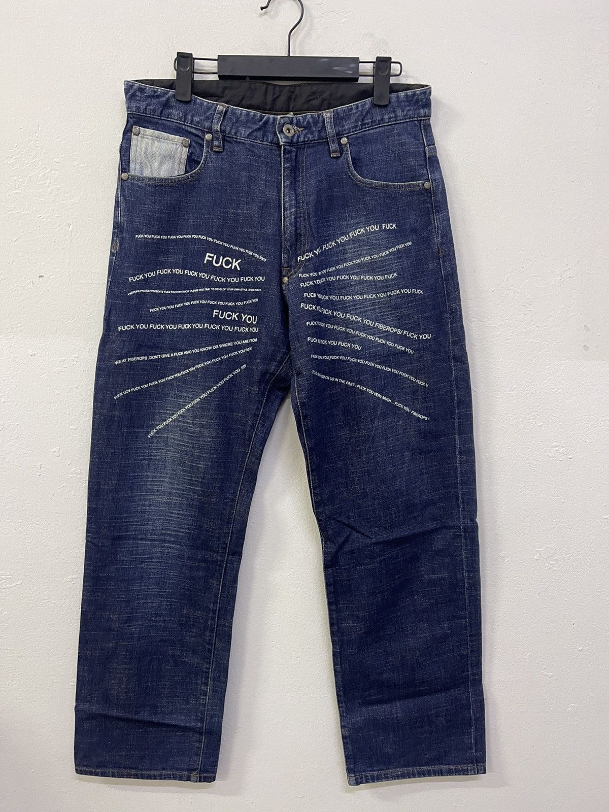 Fiberops Fiberops ‘Fuck You’ denim Size US 32 / EU 48 - 2 Thumbnail