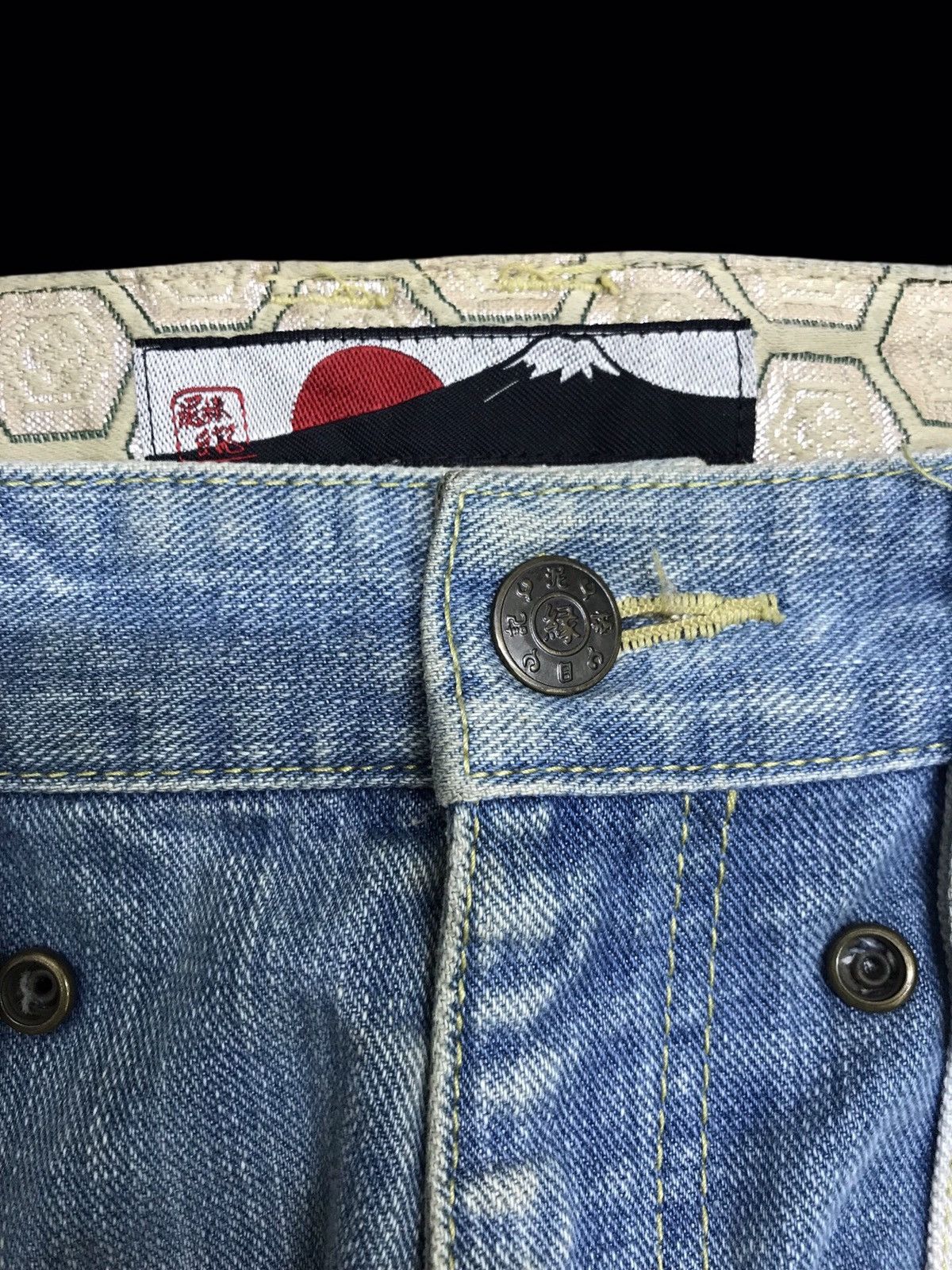 Designer 💥ARCHIVAL💥VERY RARE GEMSTONE TWO TONES BUSH DENIM F386 Size US 31 - 6 Thumbnail