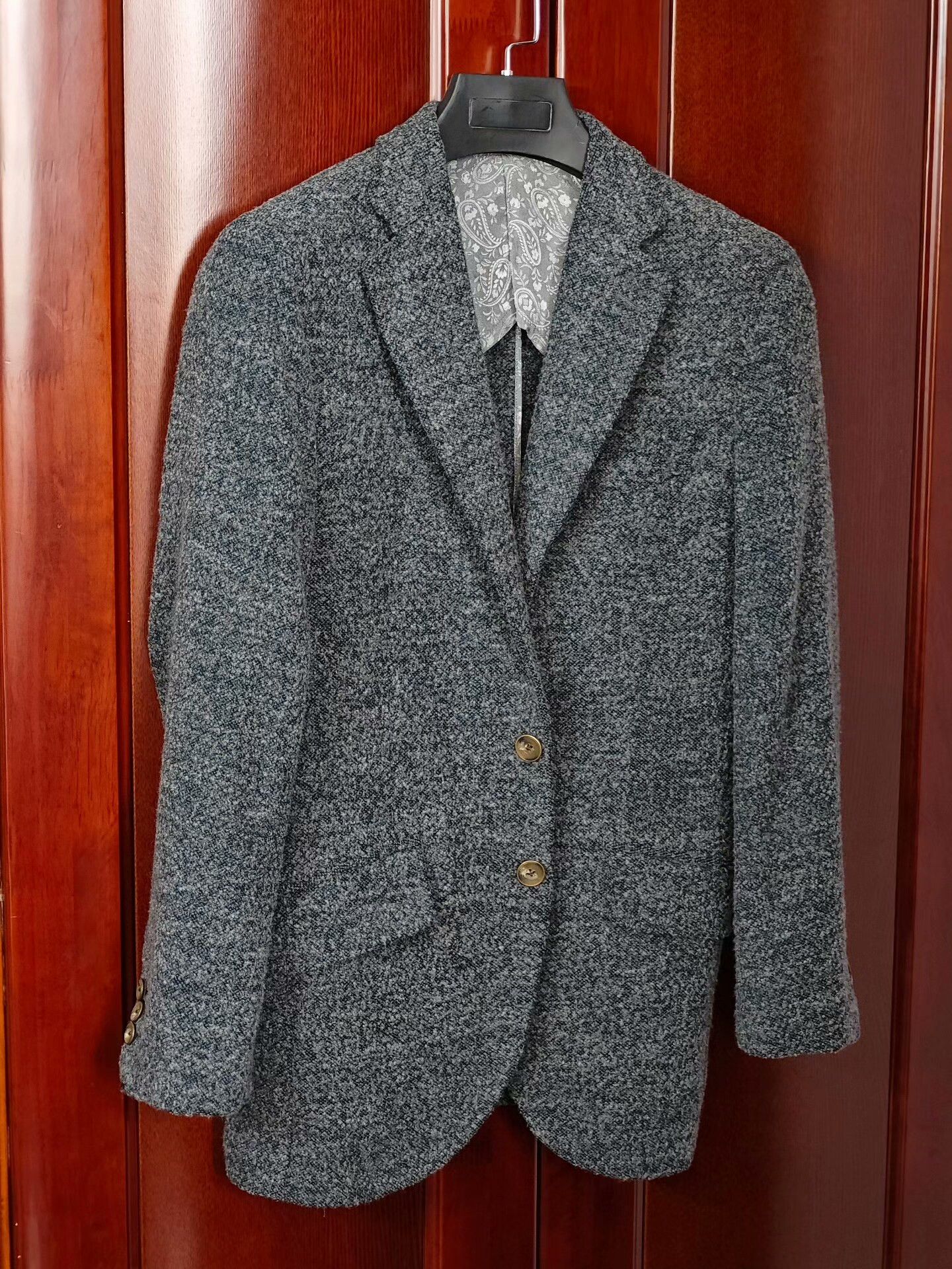 Japanese Brand Custom Italian Wool Blend Suit Jacket Size US S / EU 44-46 / 1 - 1 Thumbnail