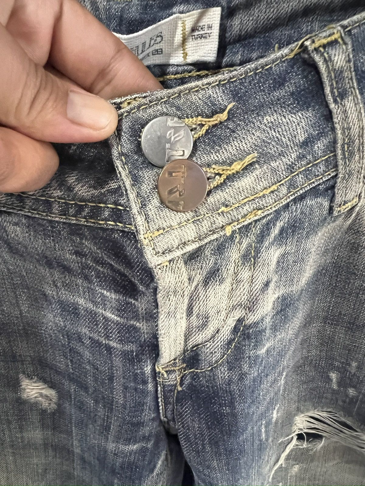 Zara 🔥Zara Distressed Denim Size 31" - 10 Thumbnail